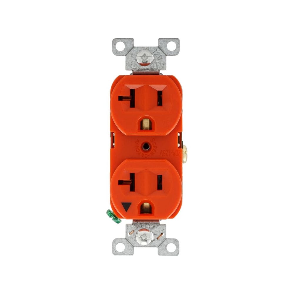 Eaton IG5362RN-BX-LW Arrow Hart 20 -Amp 125-volt Residential/Commercial Duplex Outlet , Orange