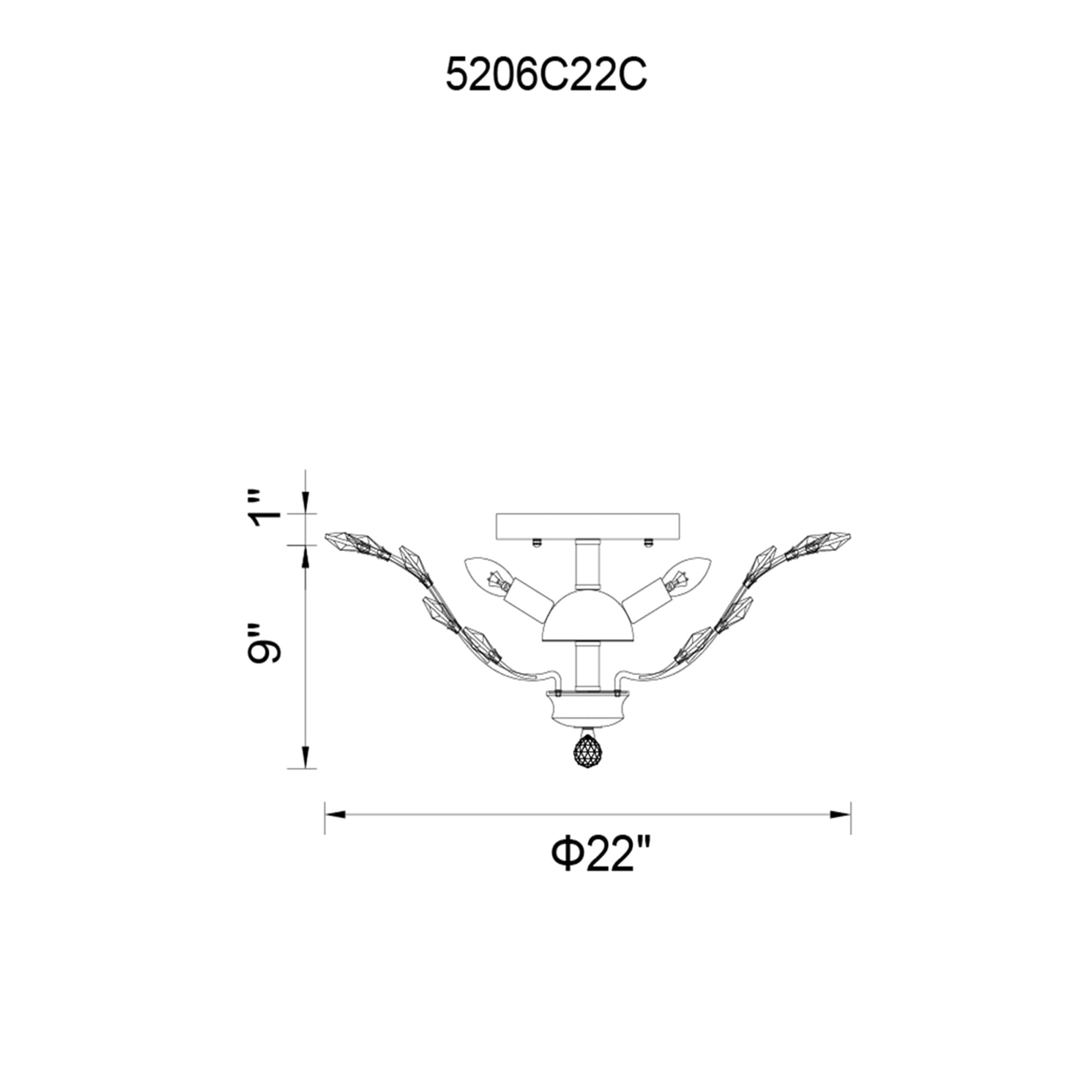 CWI Lighting 5206C22C flushmounts - View #7