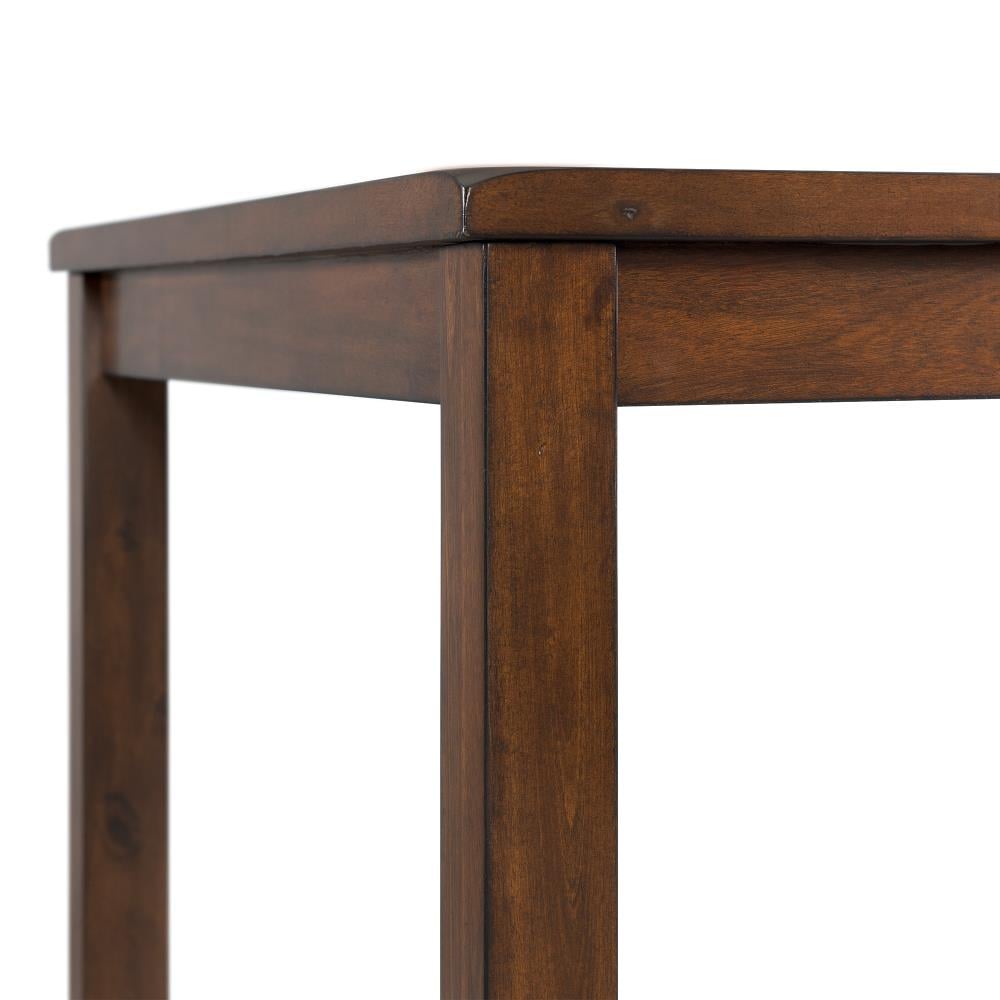 Alexa Cherry 7-Piece Rectangular Dining Set with Faux Leather Chairs
