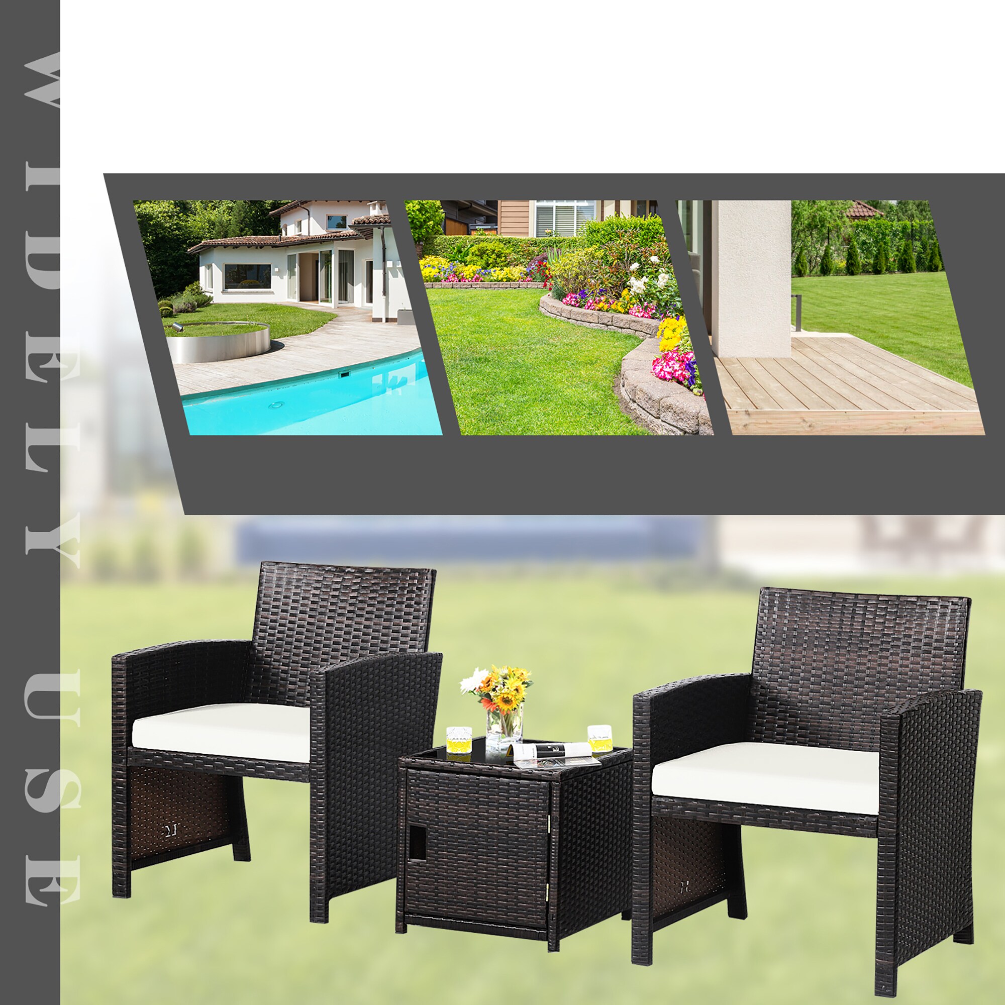Costway HW69444WH Patio-Conversation-Sets - View #7