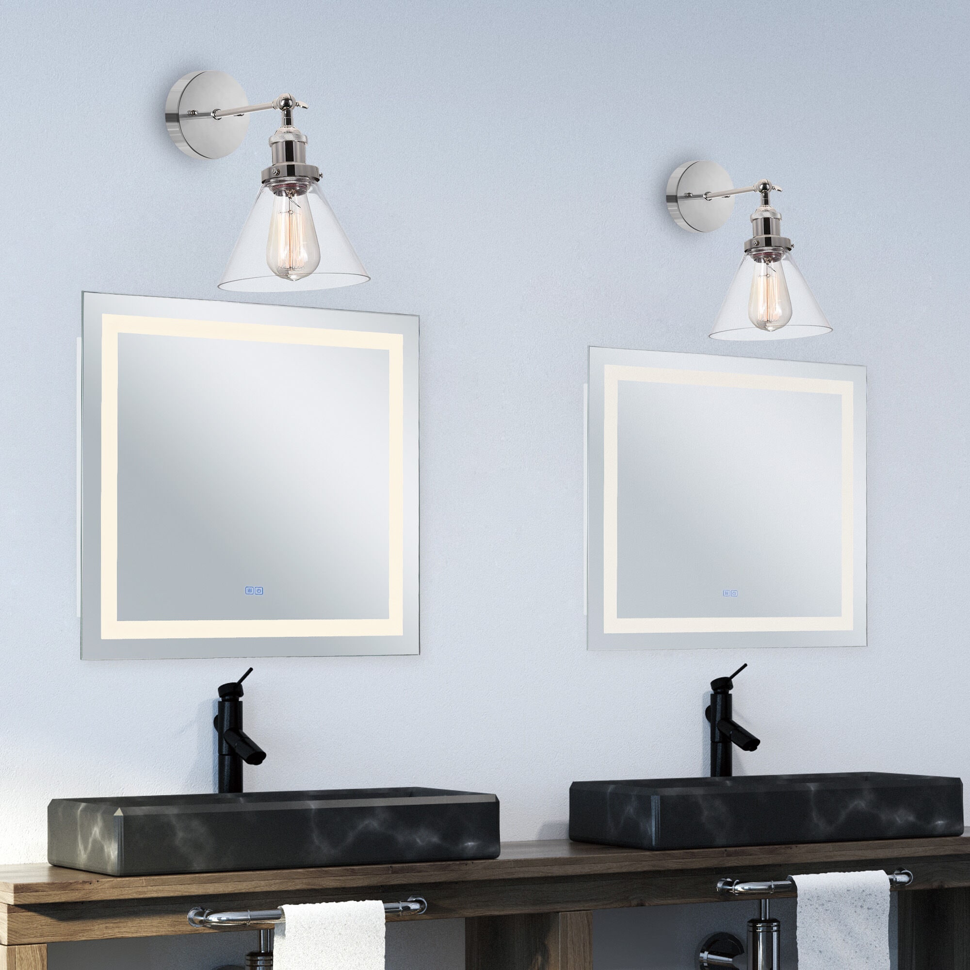 CWI Lighting 9735W7-1-613 Eustis 12-in W 1 -Light Polished Nickel Wall Sconce