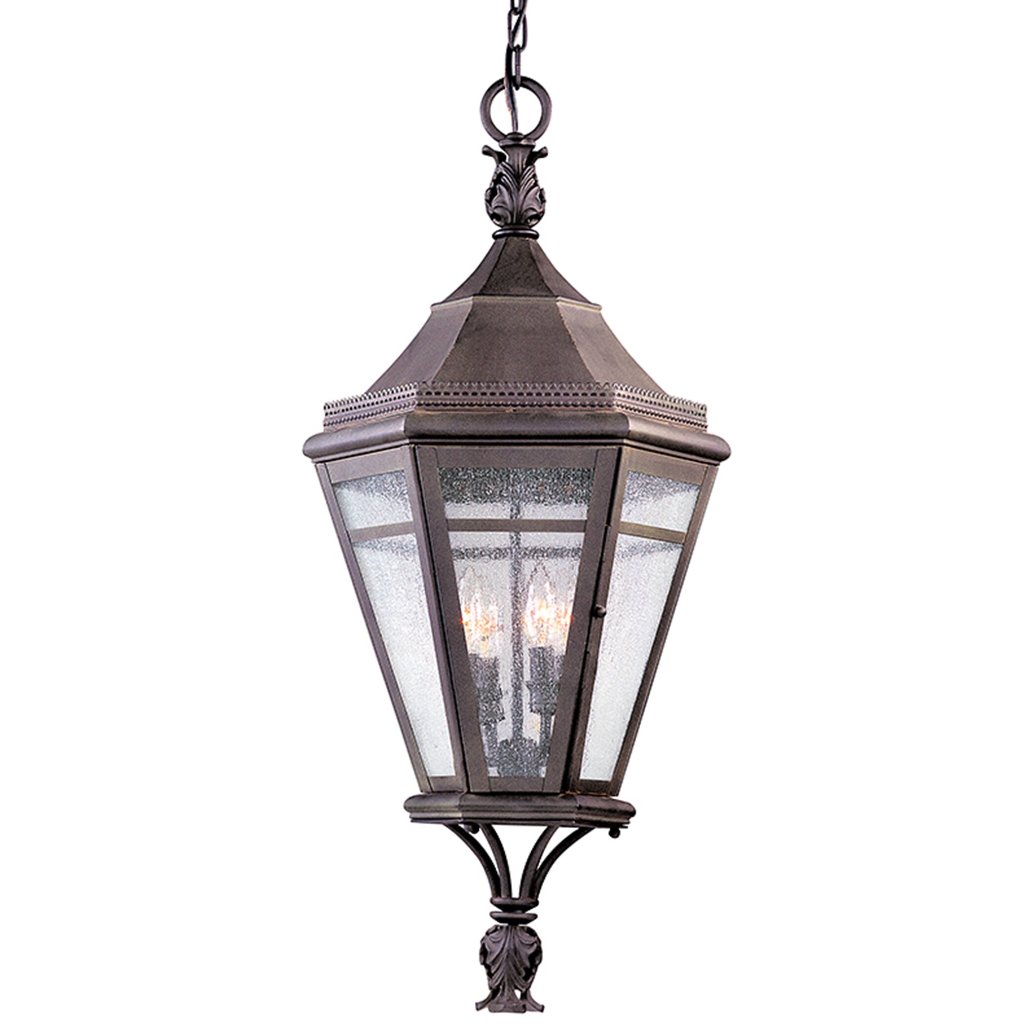 Troy Lighting F1277NR Morgan Hill 4-Light Natural Rust Transitional Geometric Outdoor Hanging Pendant Light