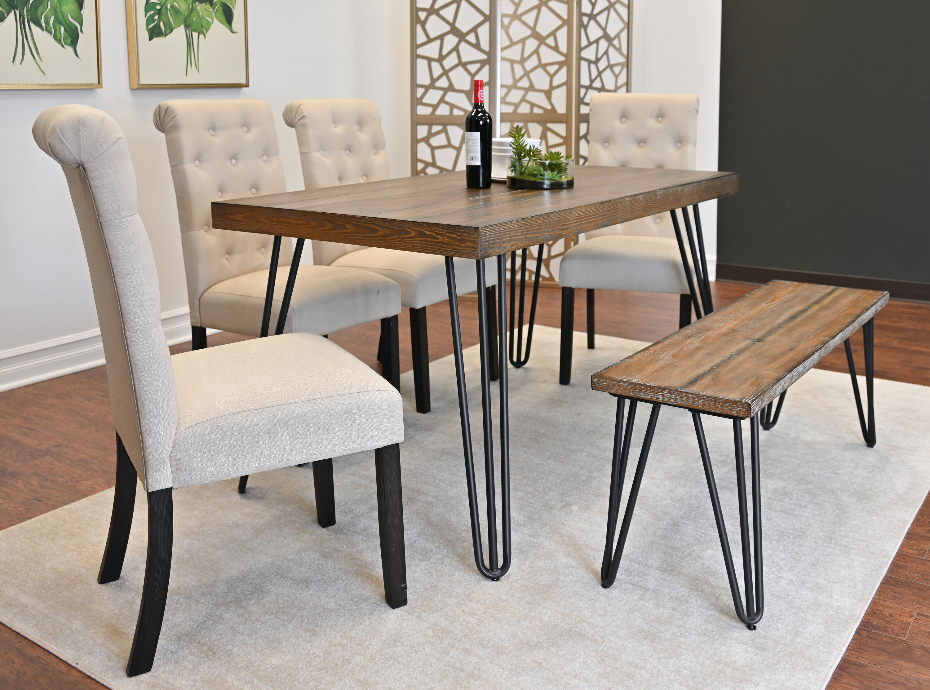 Roundhill Furniture T8741-C361TAX2-CB874 Dining-Sets - View #3