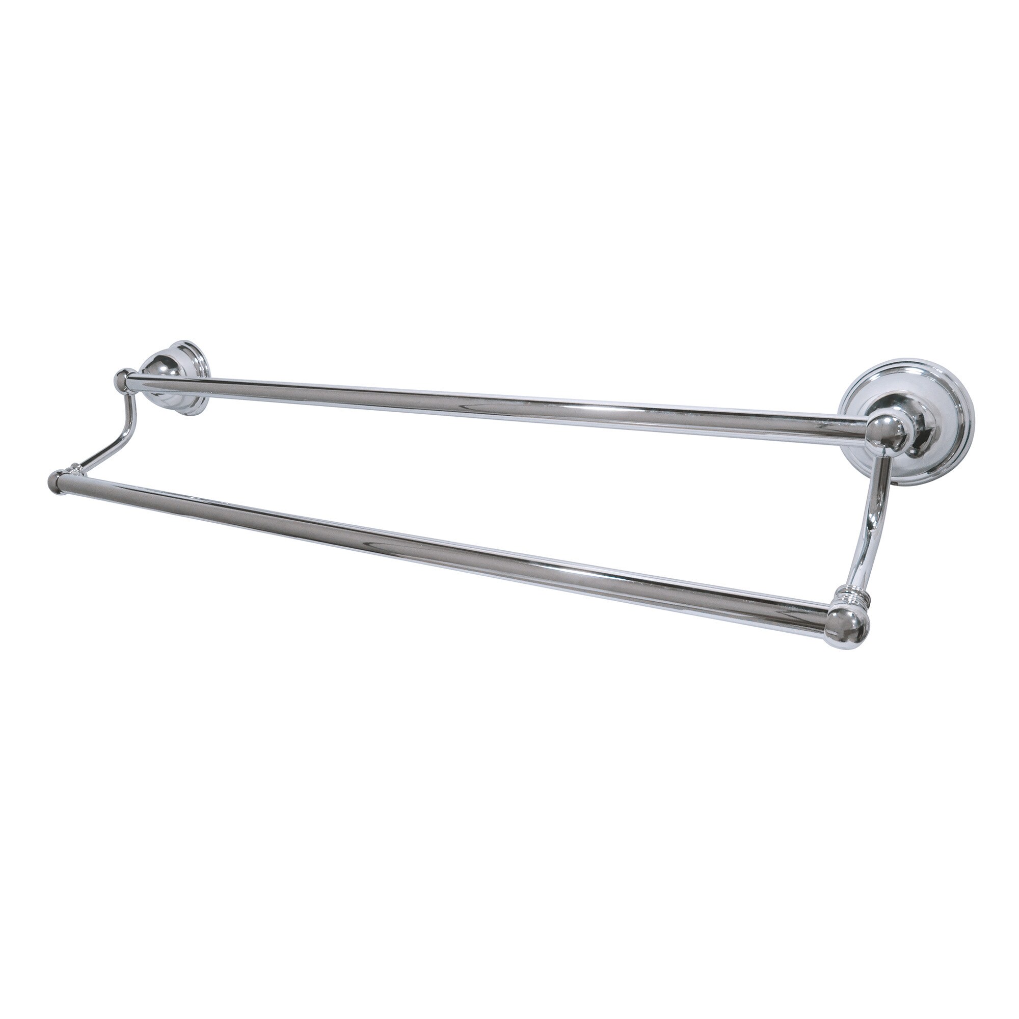 Templeton 24-in Polished Chrome Wall Mount Double Towel Bar | - Kingston Brass WL39631