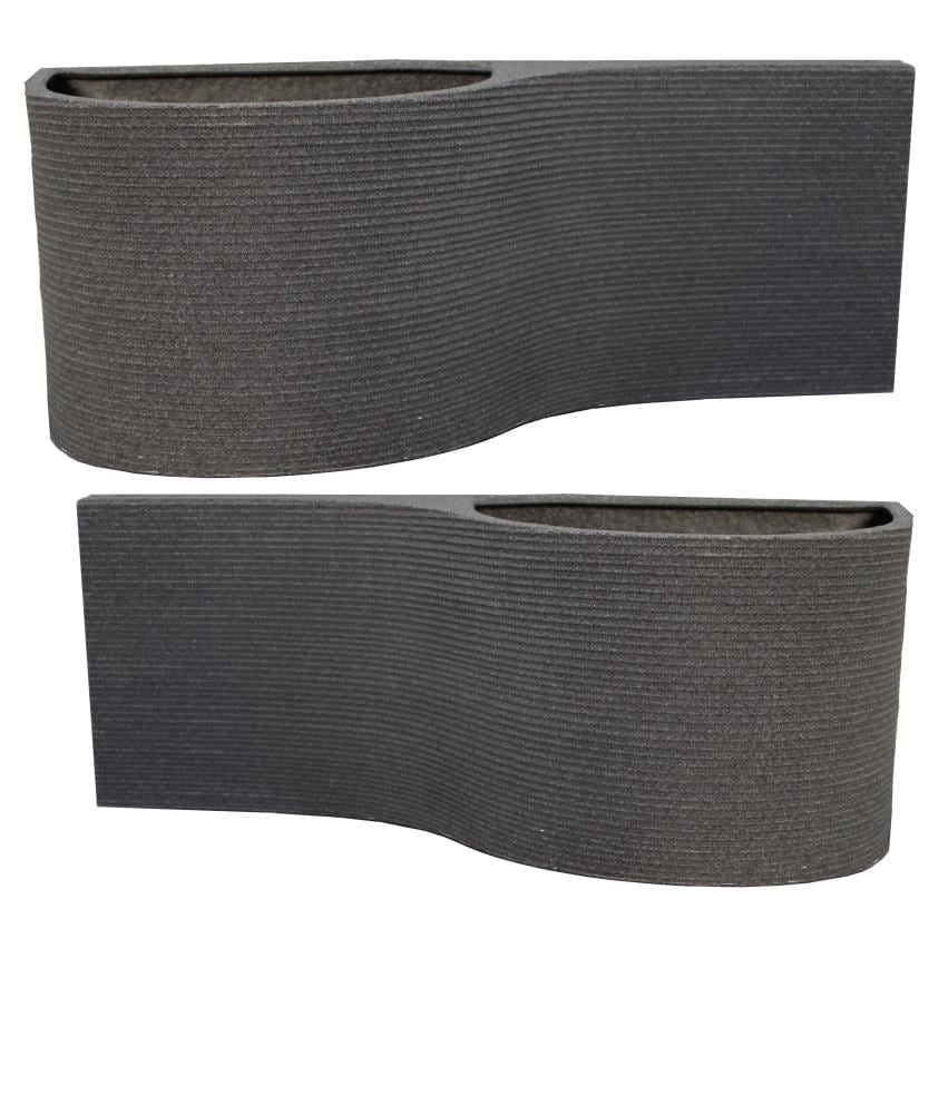 JAPI JVPL50C 2-Pack 6.8685-Quart Charcoal Plastic Hanging Wall Planter