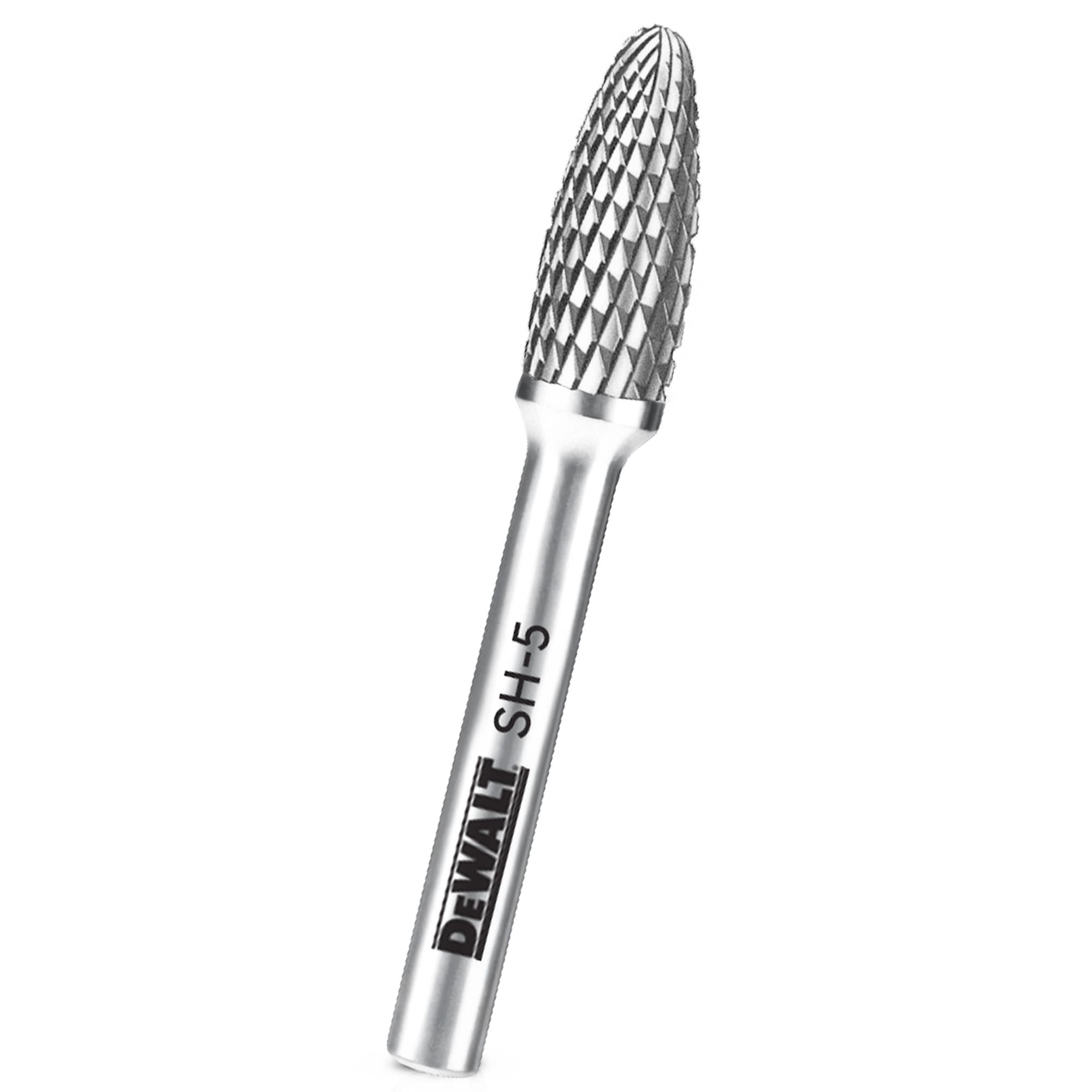 DEWALT SINGLE CARBIDE BURR SIZE SH-5 WITH 1/4 INCH SHANK