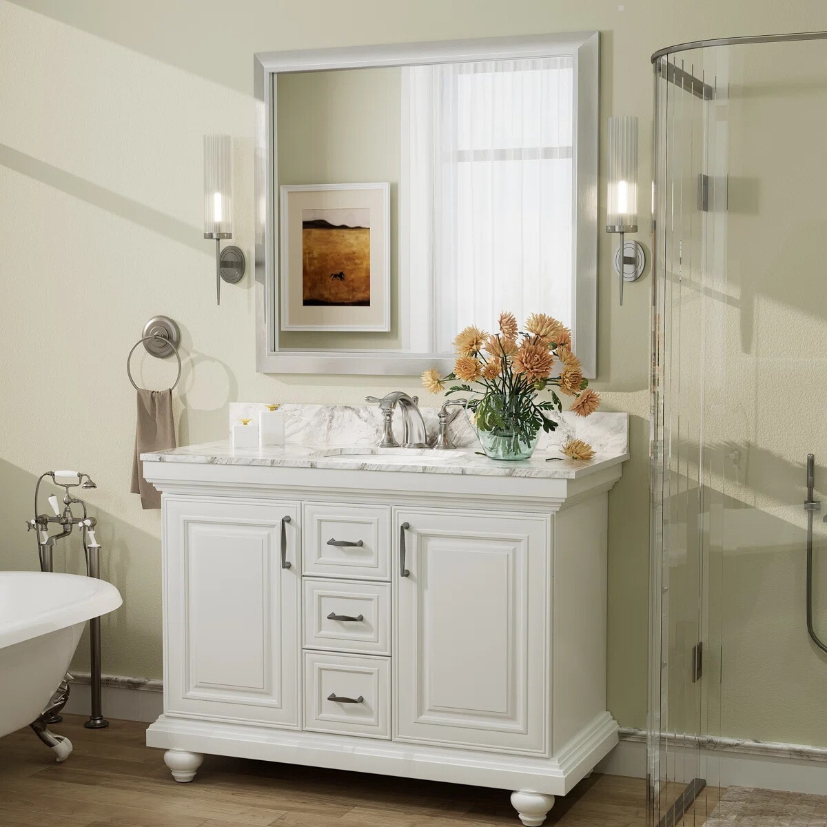 YQP YQP-D-RA10090-S Framed-Bath-Mirrors - View #2