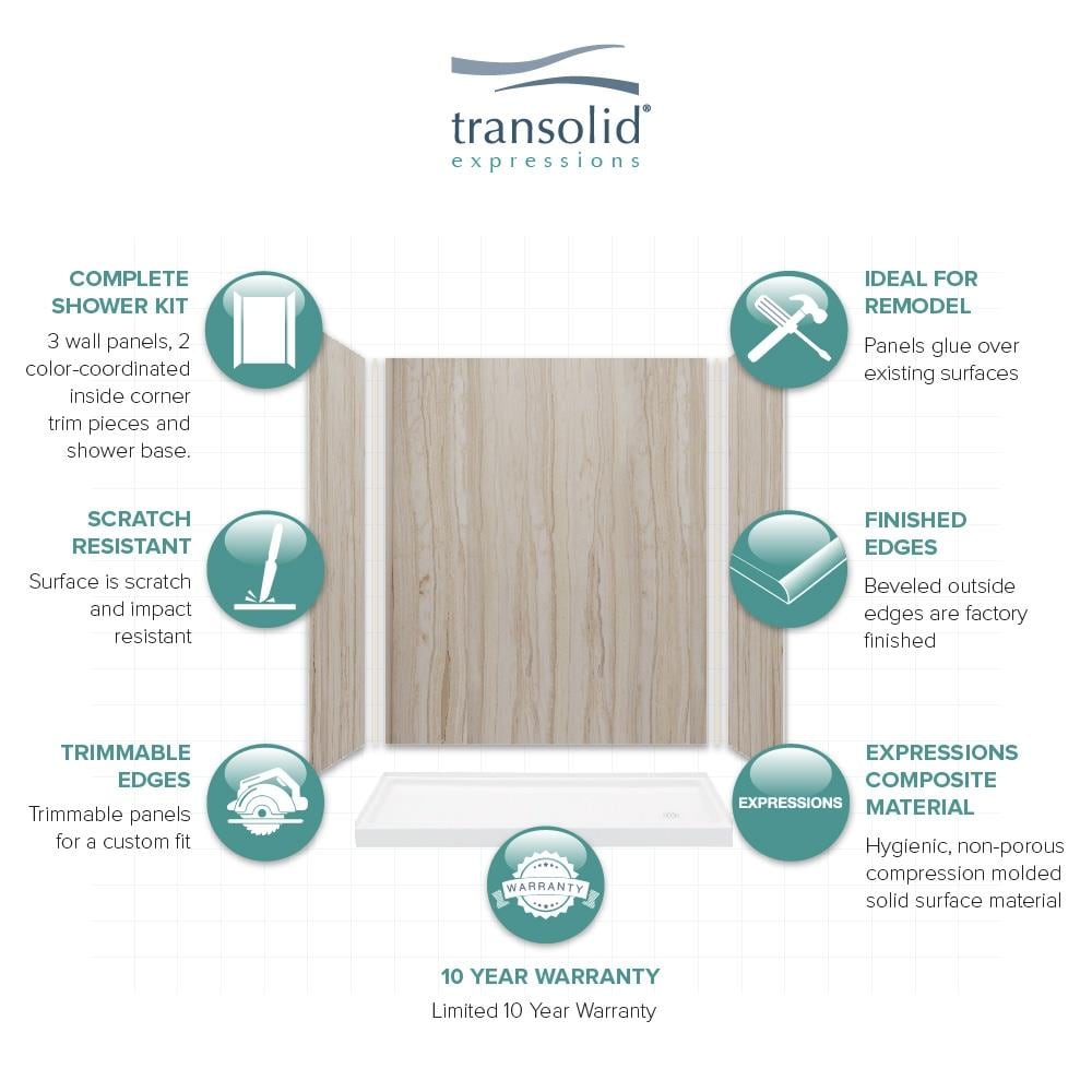 Transolid KSE603272-5475NC-43 Alcove-Shower-Kit - View #2