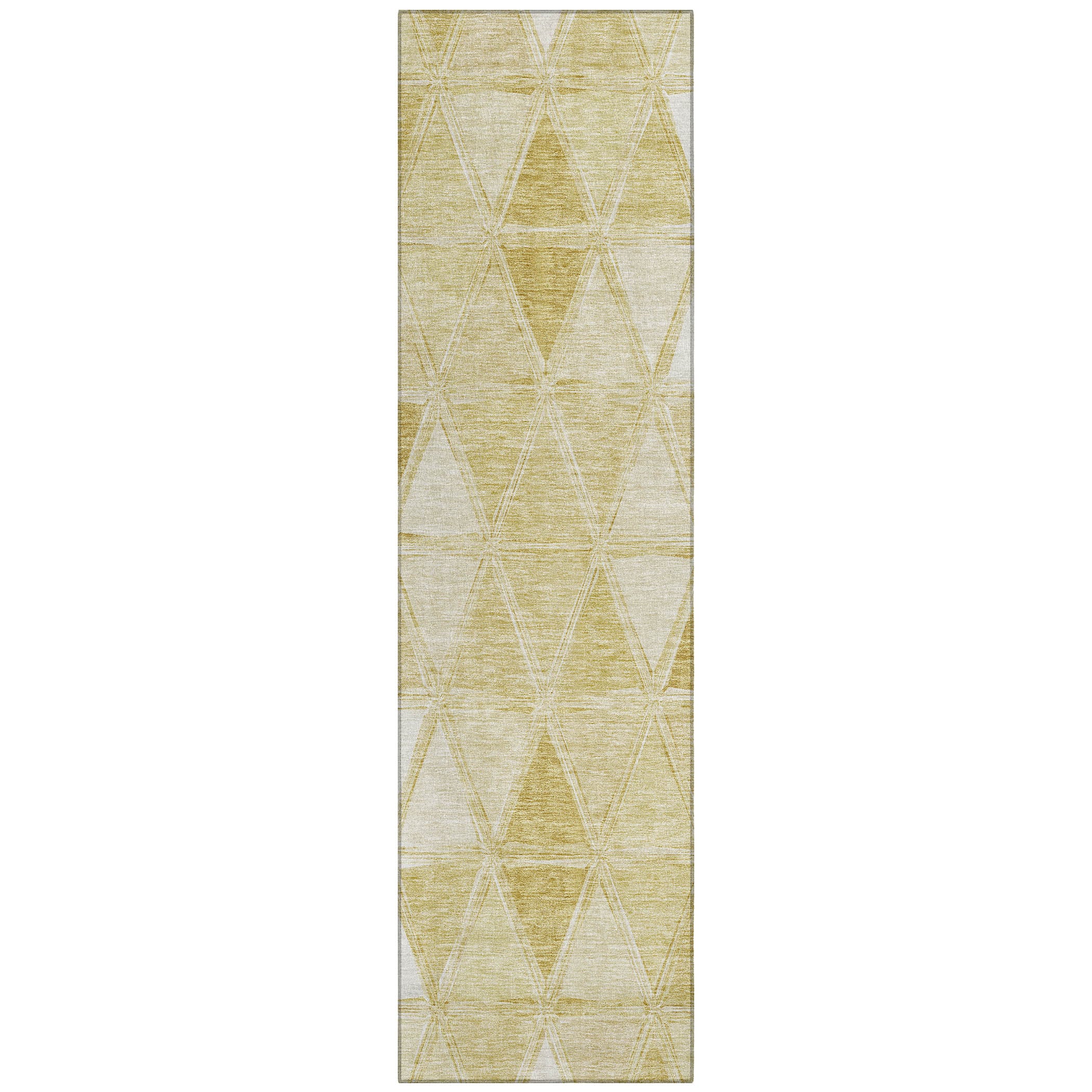 Addison Rugs ACN722GO2X8 Chantille ACN722GO 2 x 7 (ft) Polyester Gold Rectangular Indoor/Outdoor Geometric Machine washable Area rug