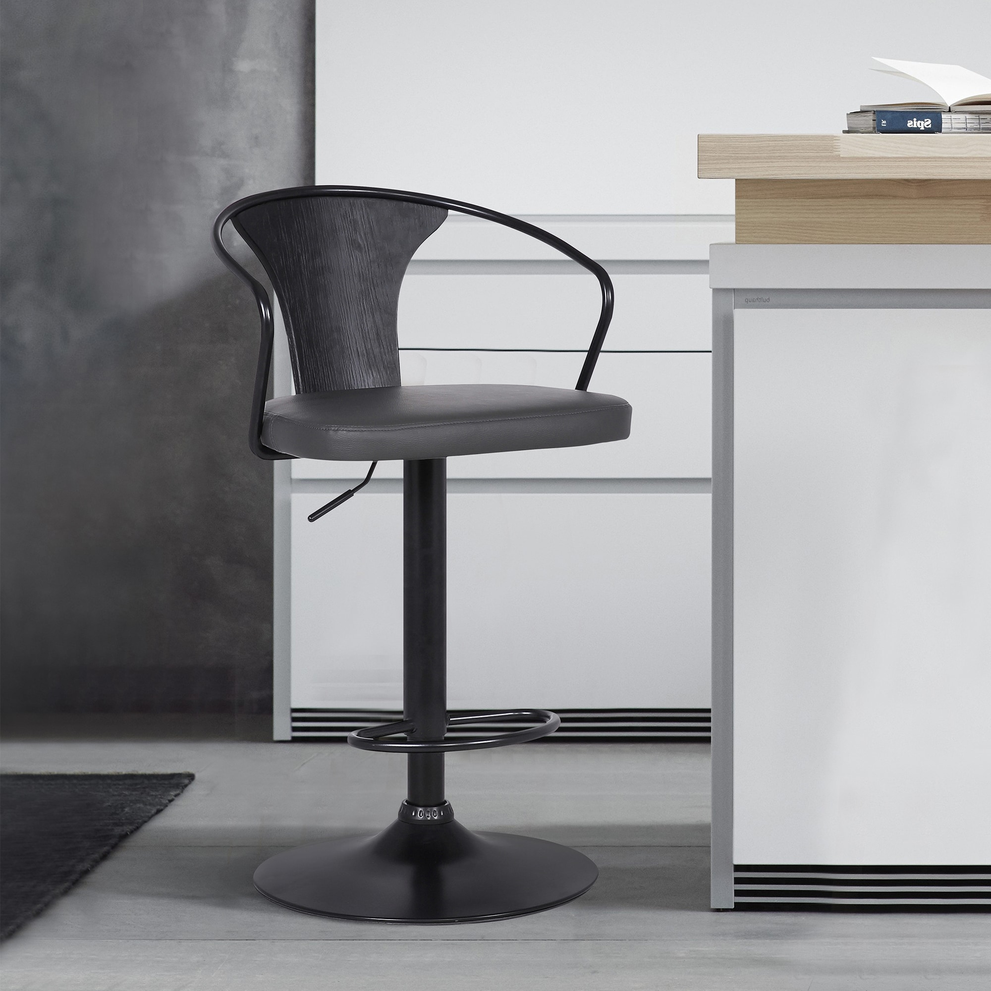 Armen Living LCEASWBABLGR stools - View #6