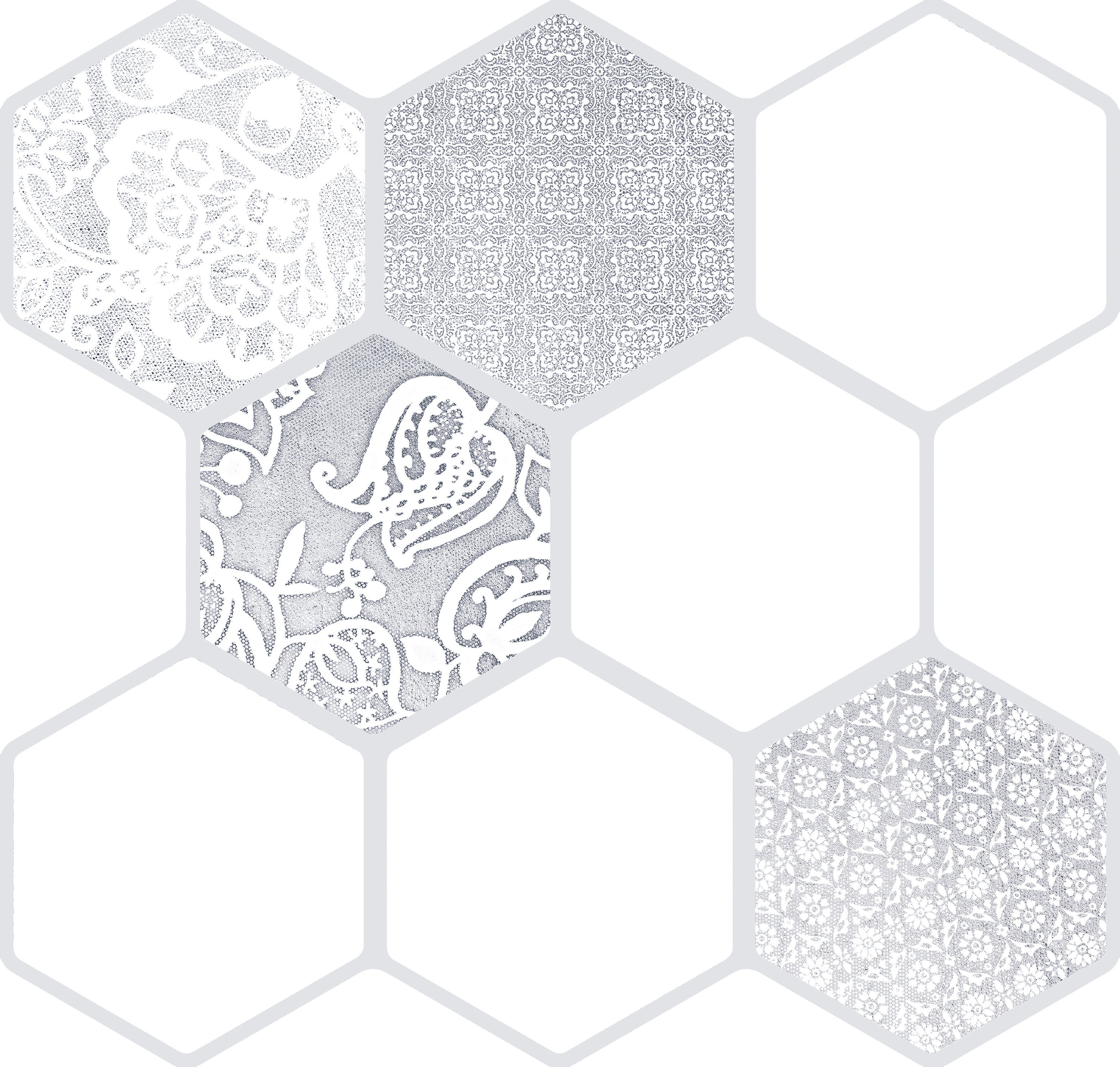Emser VIRTUE 9-Pack White 18-in x 18-in Glazed Porcelain Patterned Floor and Wall Tile