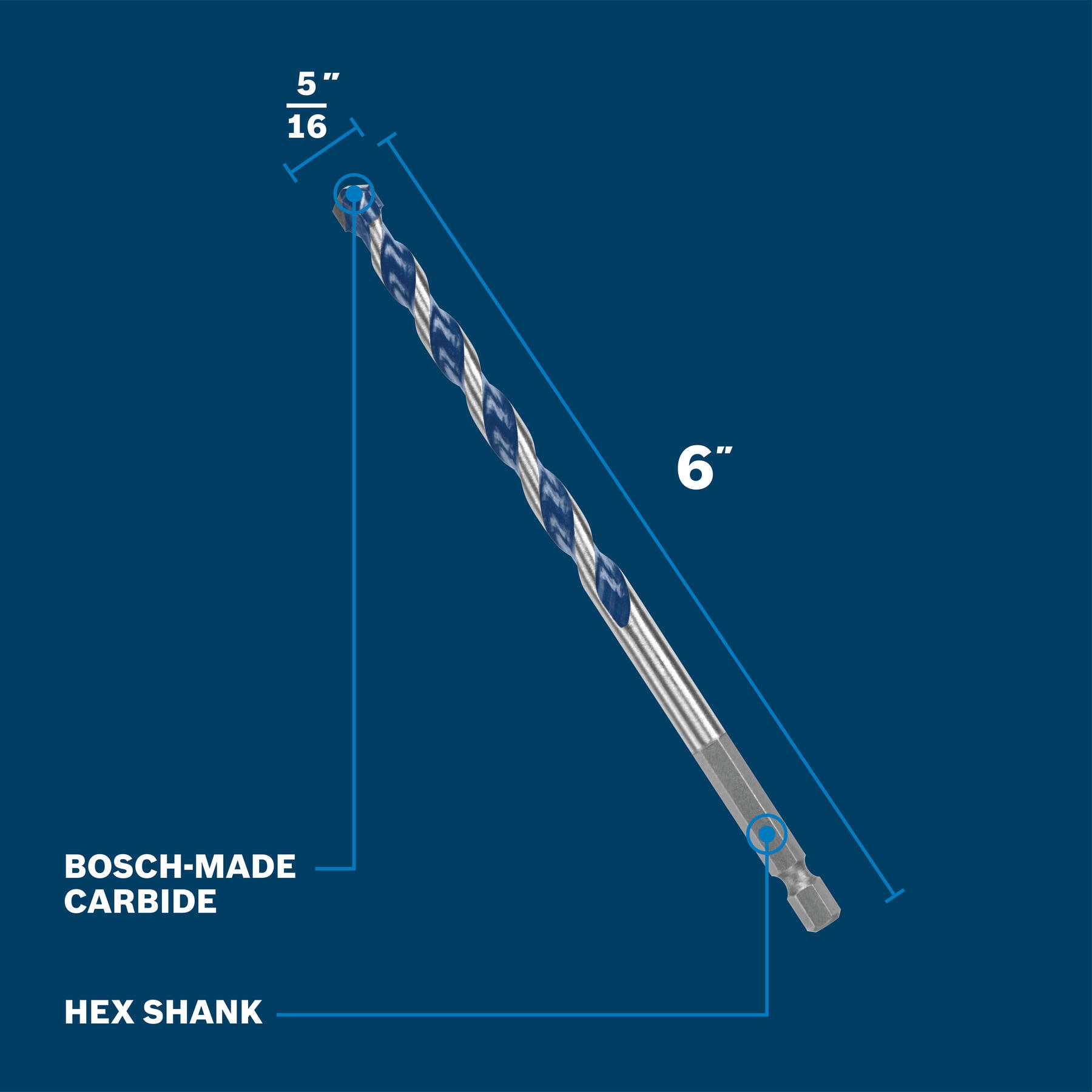 Bosch BXH08 Cement-Masonry-Drill-Bits - View #2