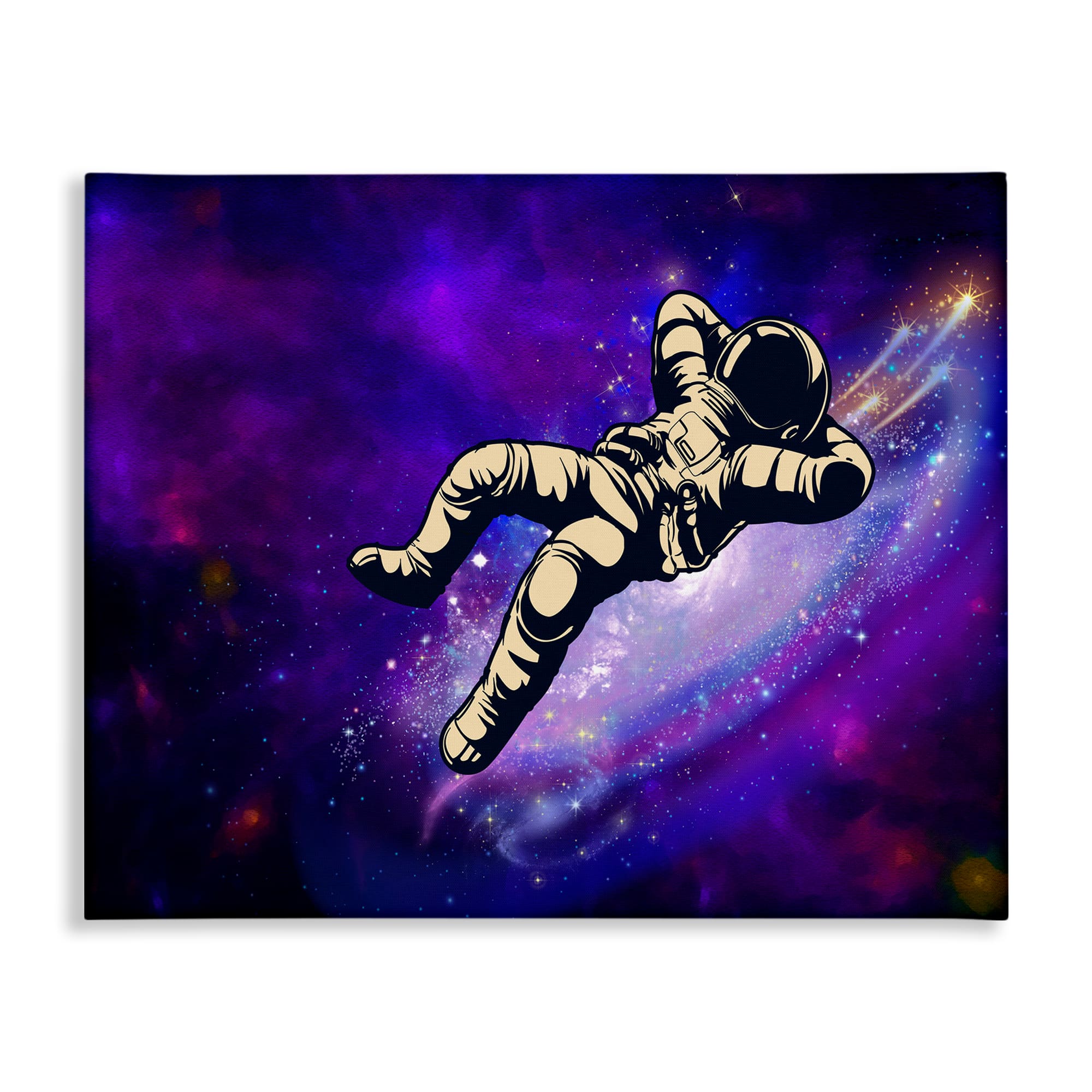 Stupell Industries BS-059-CN-30X40 Relaxing Astronaut in Space Canvas design by Jesse Keith