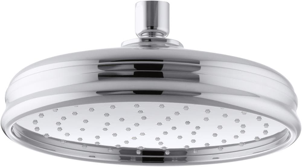 Traditional Shower Head - White/ Chrome