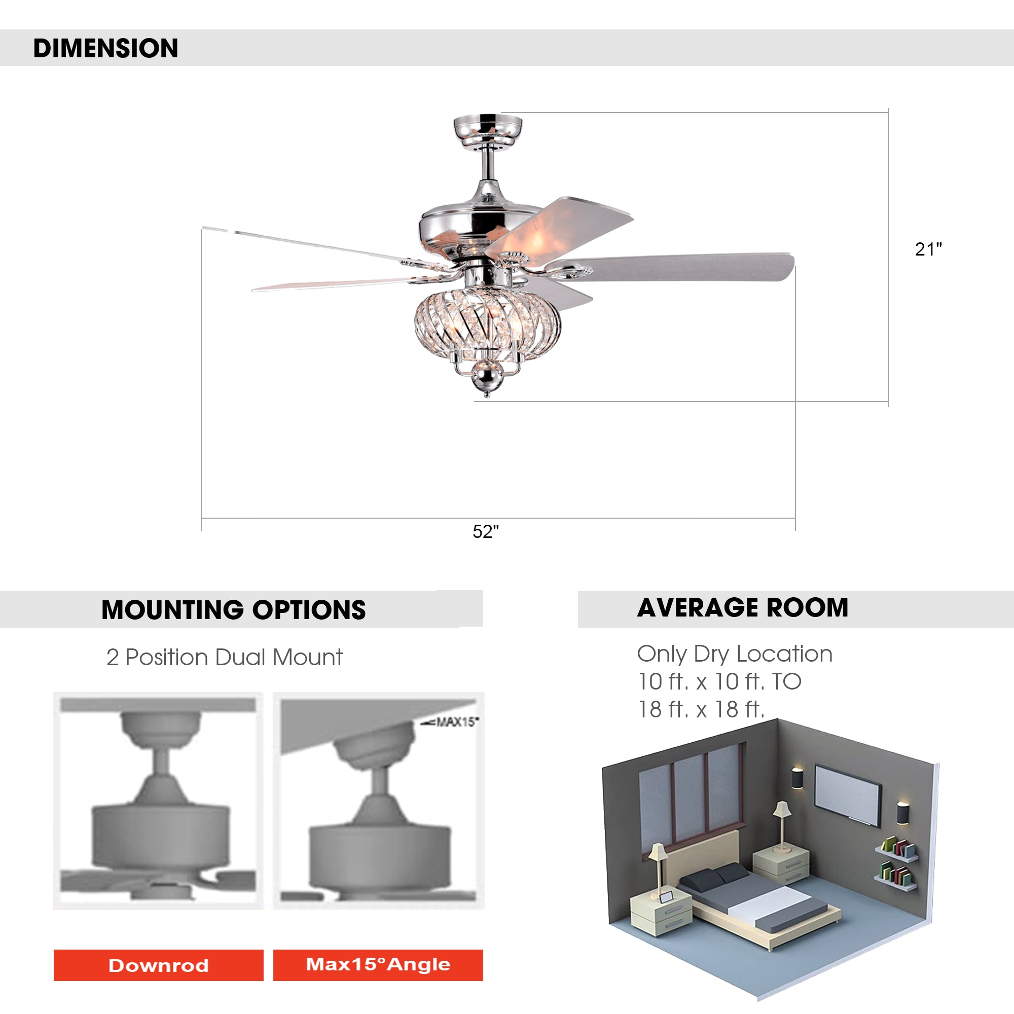 Parrot Uncle F6296110V Ceiling-Fans - View #7