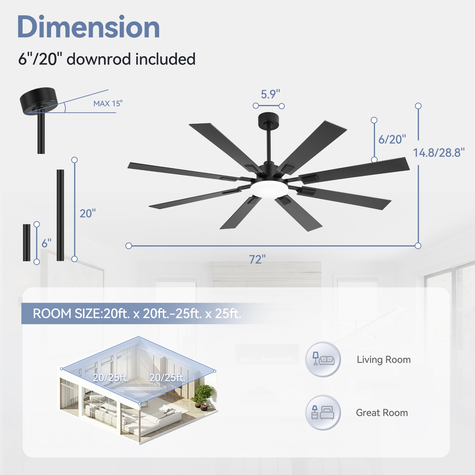 Breezary 32031-BK Ceiling-Fans - View #12