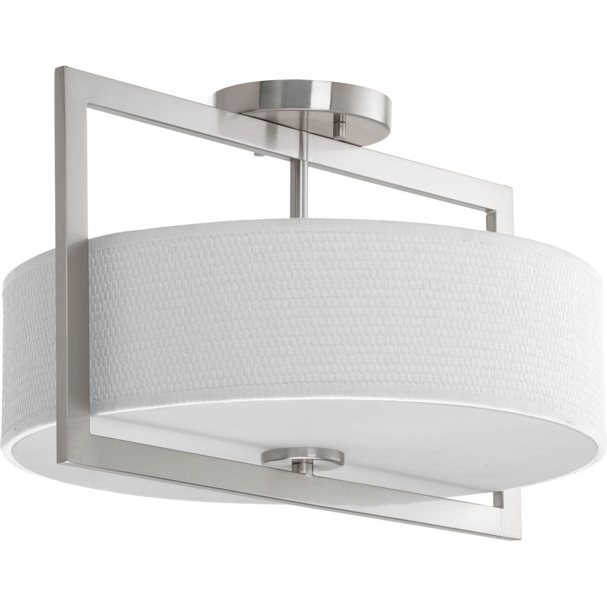 Progress Lighting P3530-09 Harmony 3-Light 15-in Brushed Nickel Semi-Flush mount light