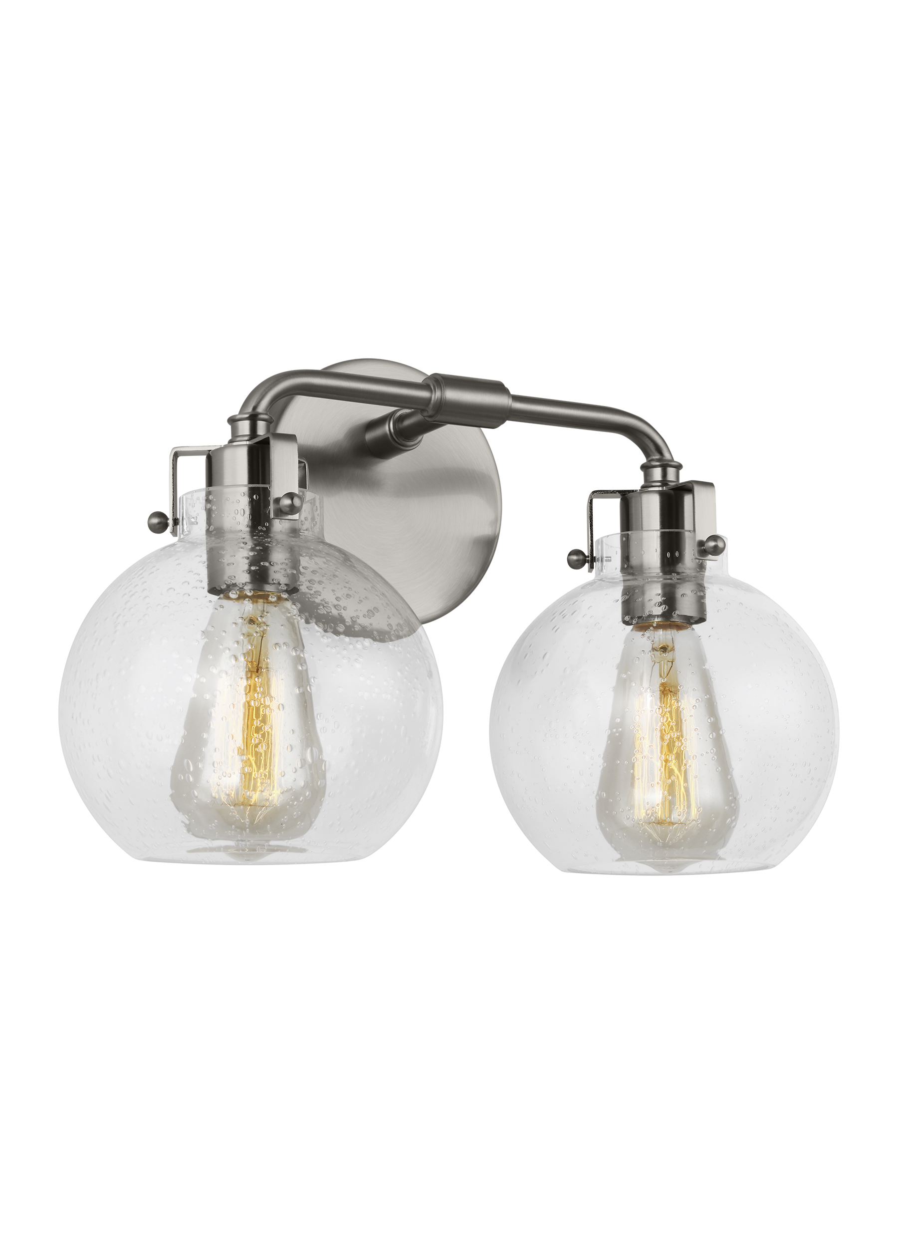 Generation Lighting VS24402SN Clara 14.75-in 2 -Light Satin Nickel Transitional Vanity light