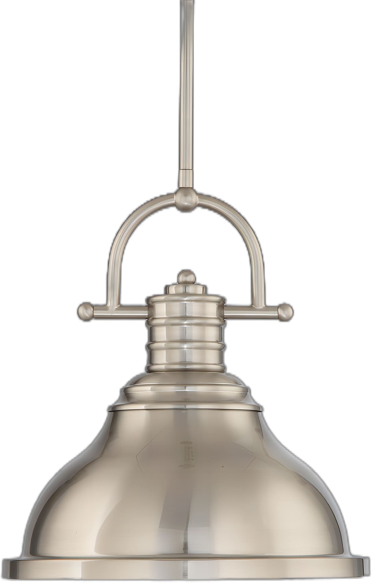 Brushed Nickel 12" Contemporary LED Pendant Light