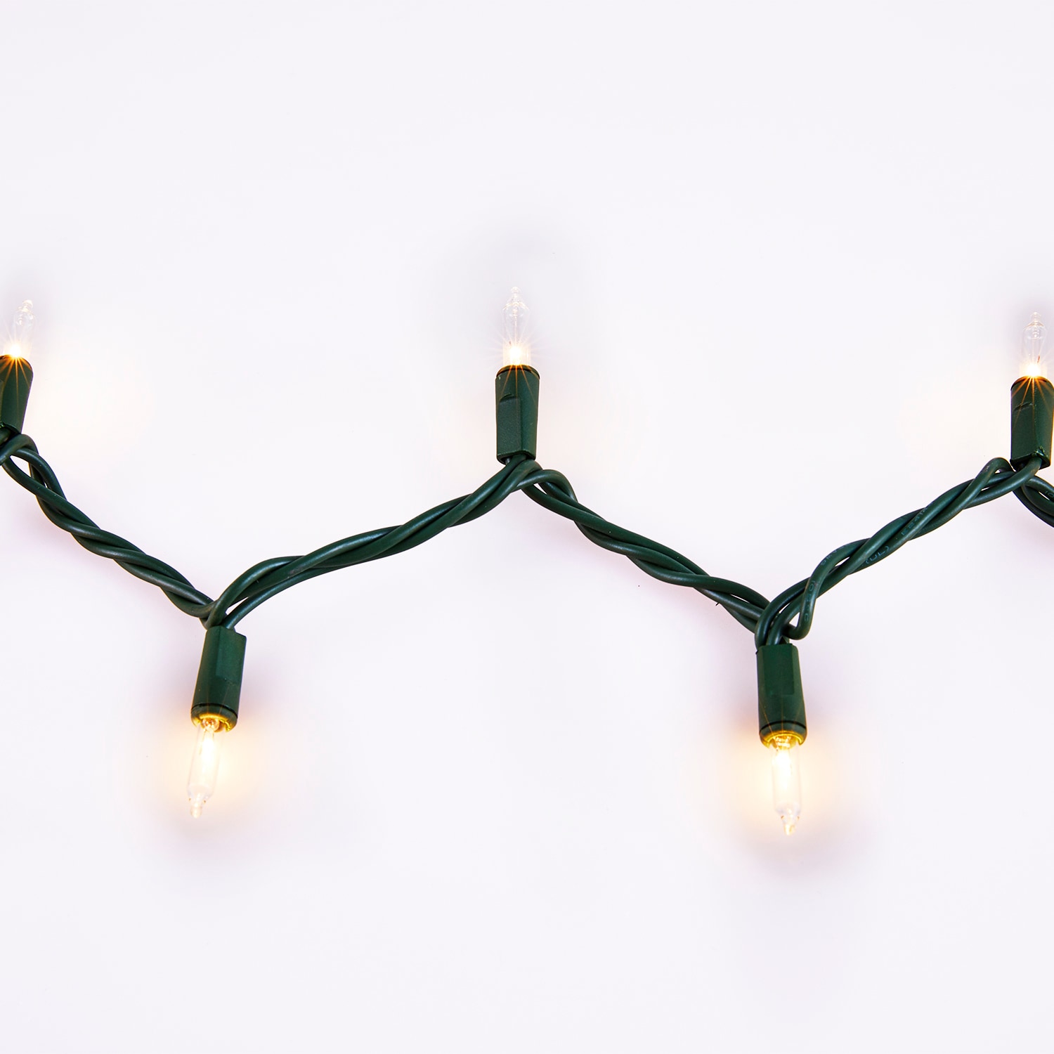 Details about   Holiday Living 100 Count Clear White Mini String Lights Green Wire Incandescent 