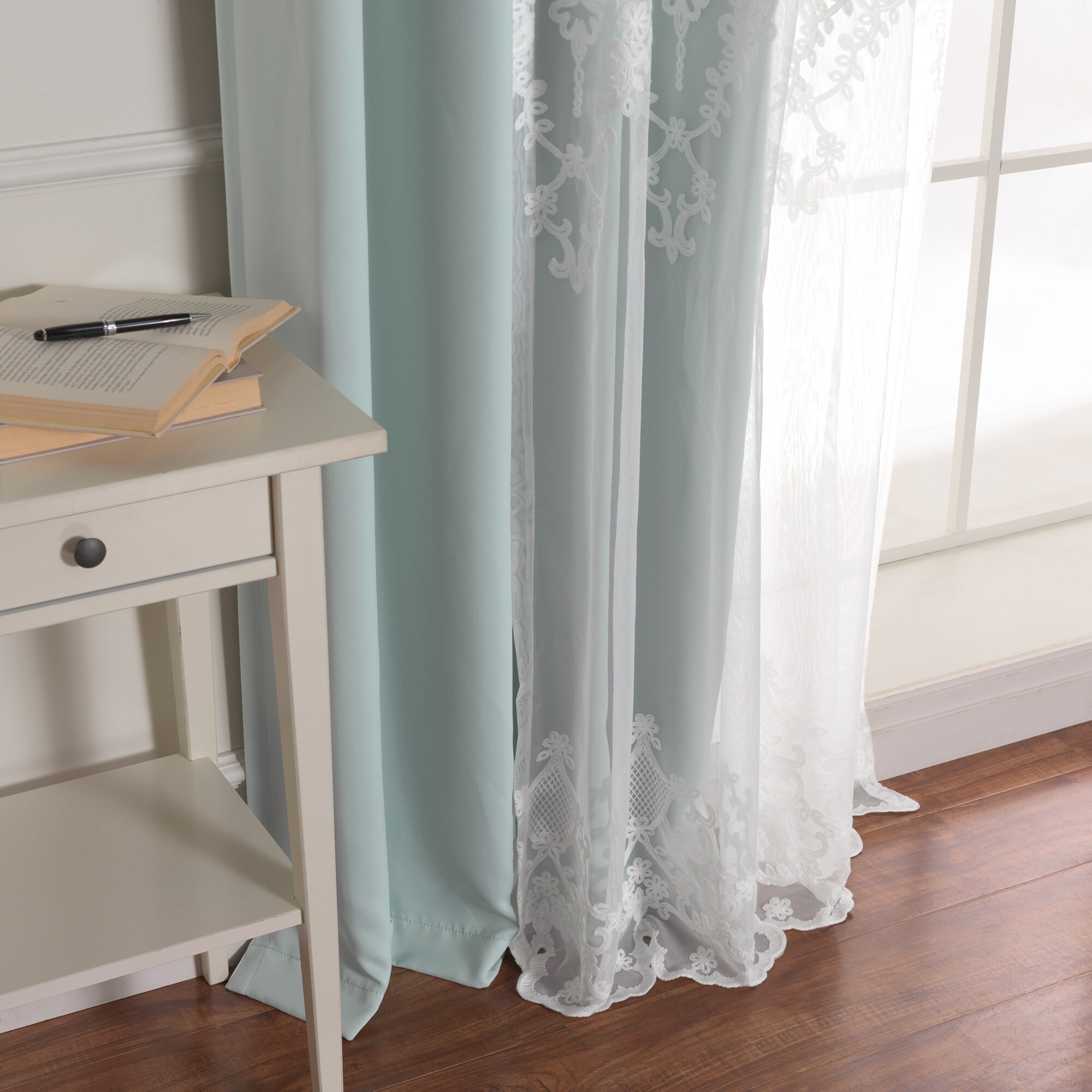 Best Home Fashion MM-DAMAS-96-MINT curtains - View #5