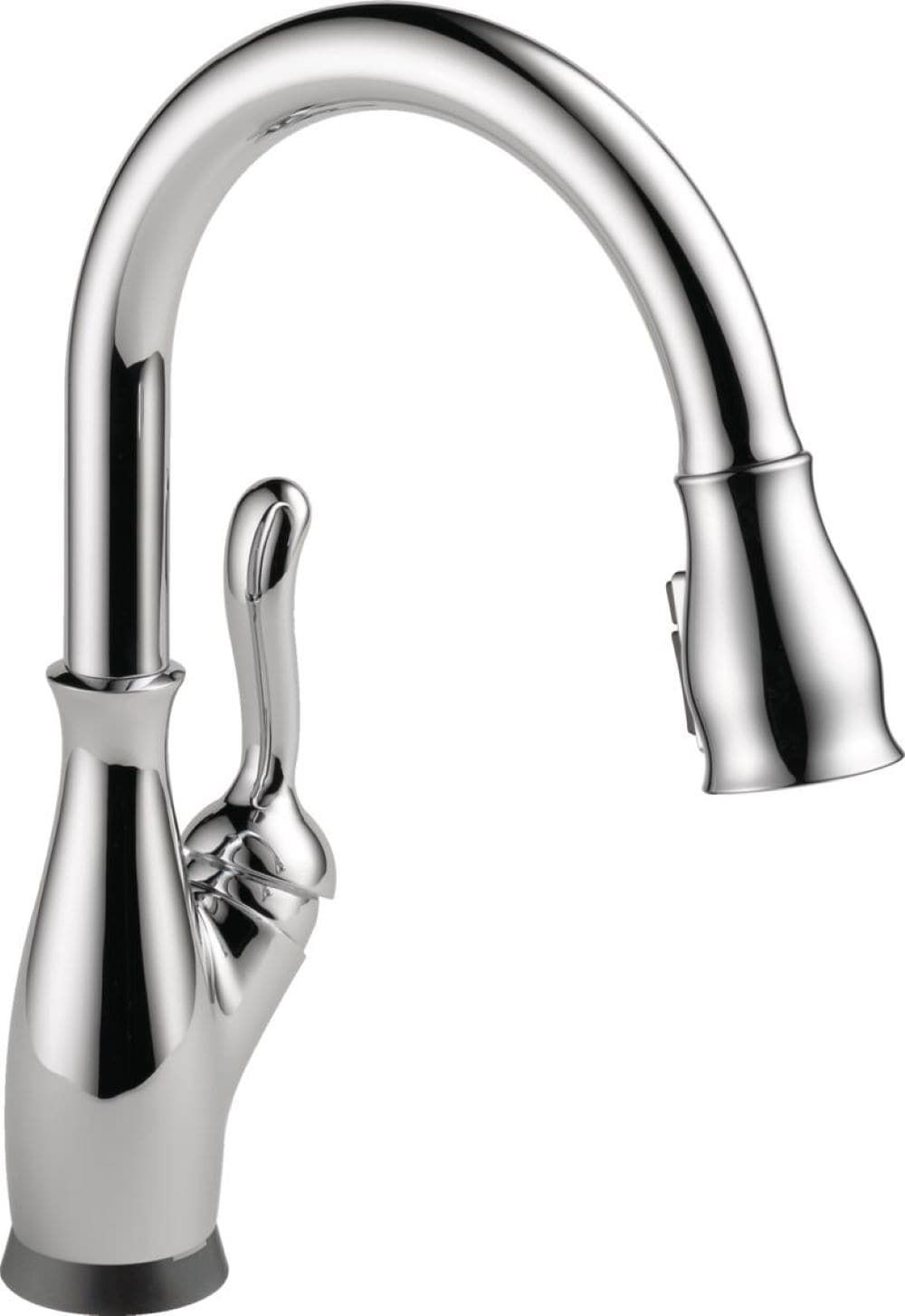 Delta 9178TL-DST Leland Chrome Single Handle Deck-mount Touchless Pull-down Kitchen Faucet with Sprayer (Includes Deck Plate)