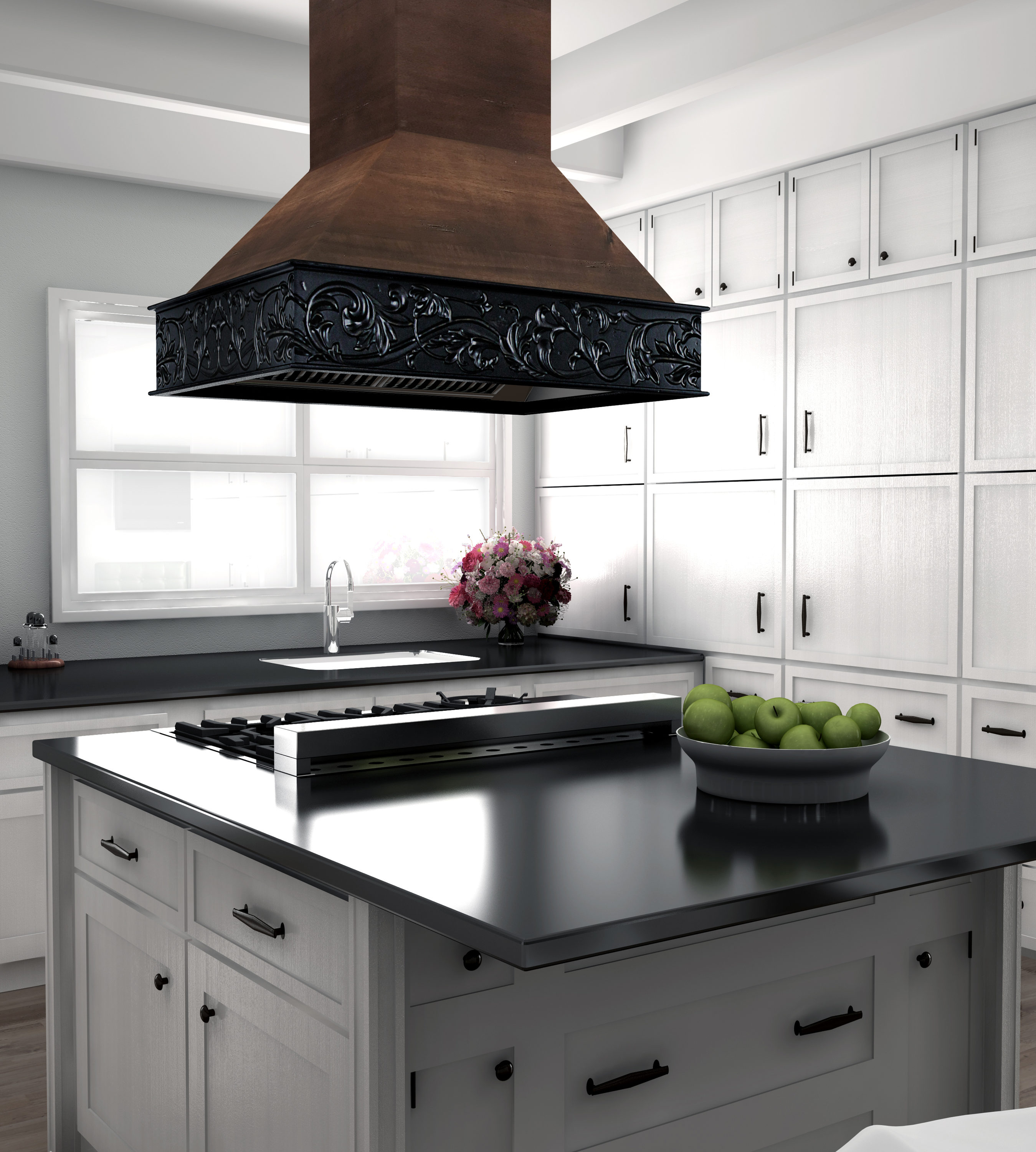 ZLINE KITCHEN & BATH 36-in 700-CFM Ducted Wood Island Range Hood in the ...