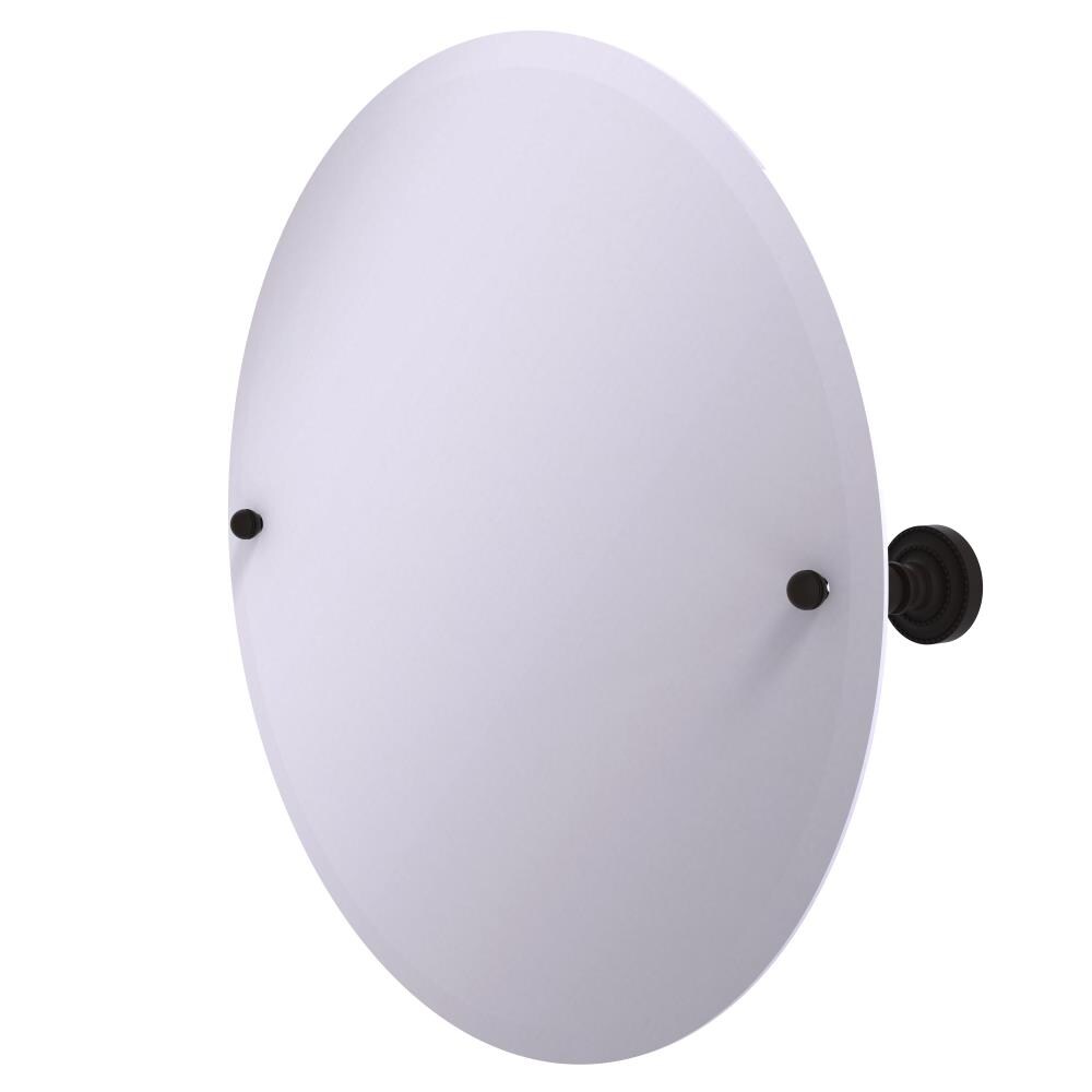 Allied Brass DT-90-ORB Dottingham 22-Inches x 22-Inches Beveled Frameless Round Tilting Bathroom Vanity Mirror ( Oil-rubbed bronze )