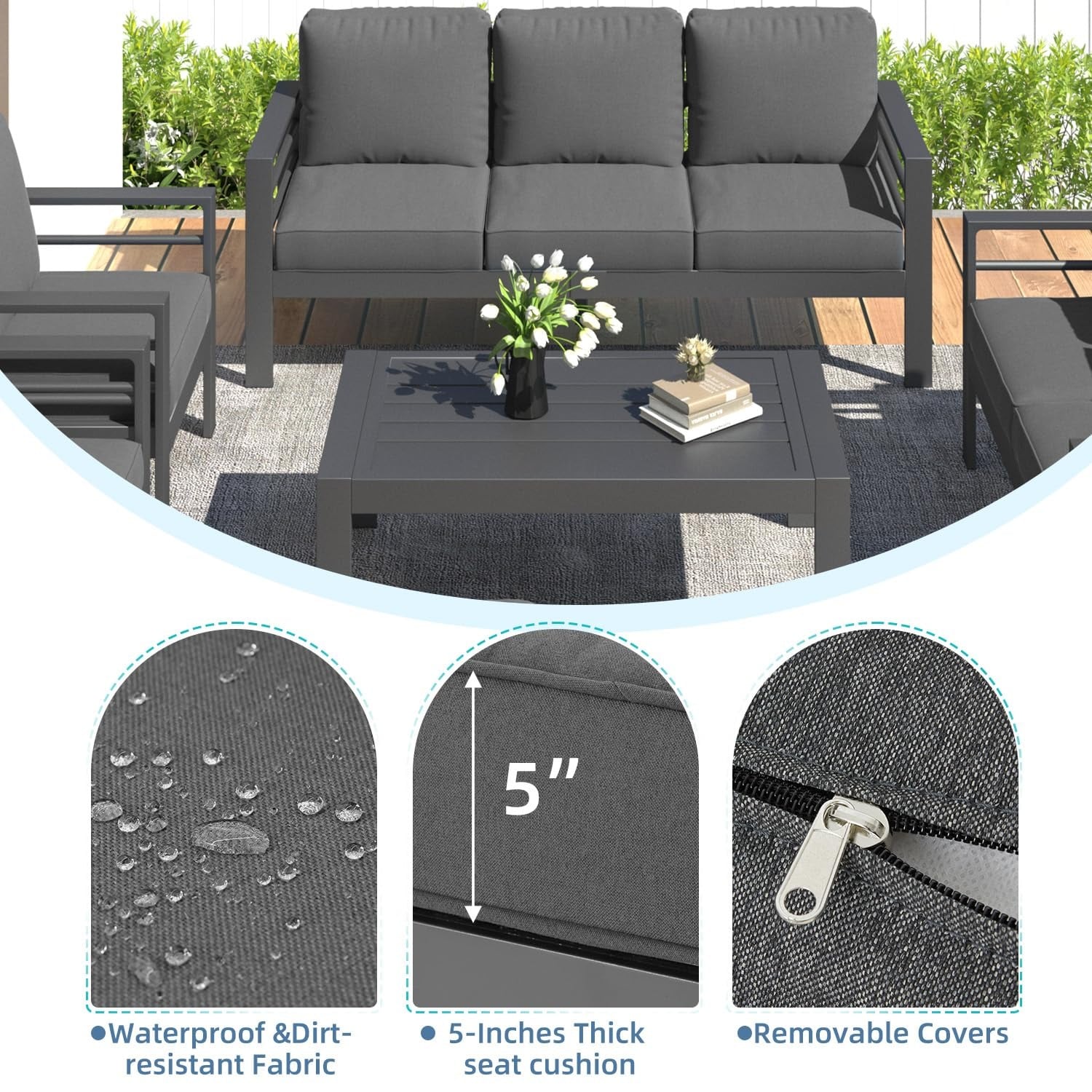 AECOJOY 16301BK-LS01 Patio-Sofas-Daybeds - View #5
