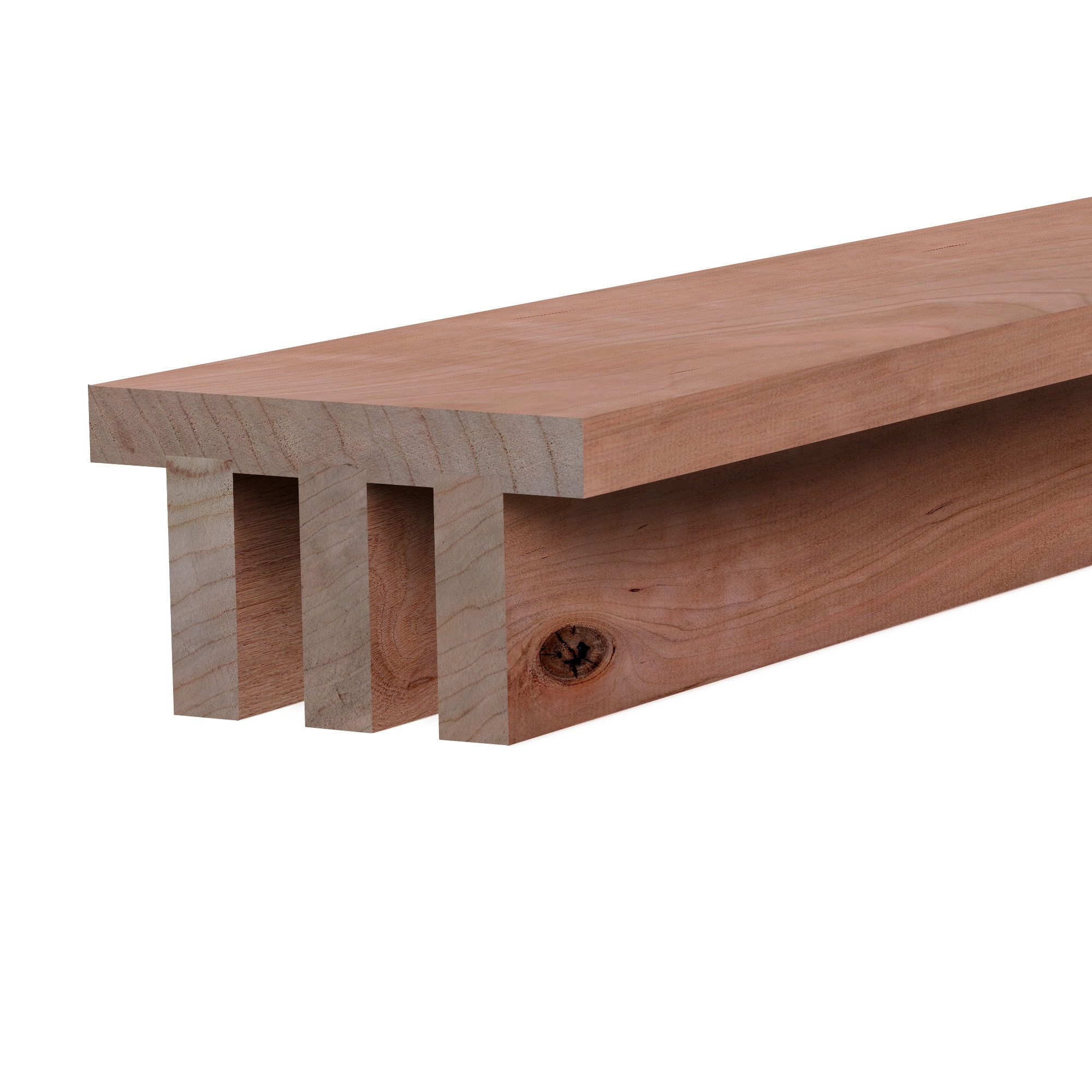 Ornamental Mouldings BEAMNAT03-92CHE5X3 3.125-in x 5.5-in x 92-in Natural Cherry Unfinished Wood H-Shaped Decorative Beam