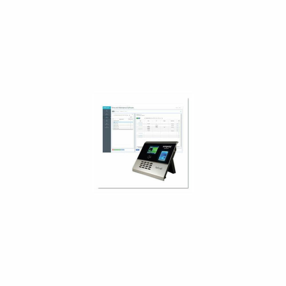  SSN55530 Acroprint Time Recorder 10289000 ProPunch Time Clock Biometric Bundle, Black