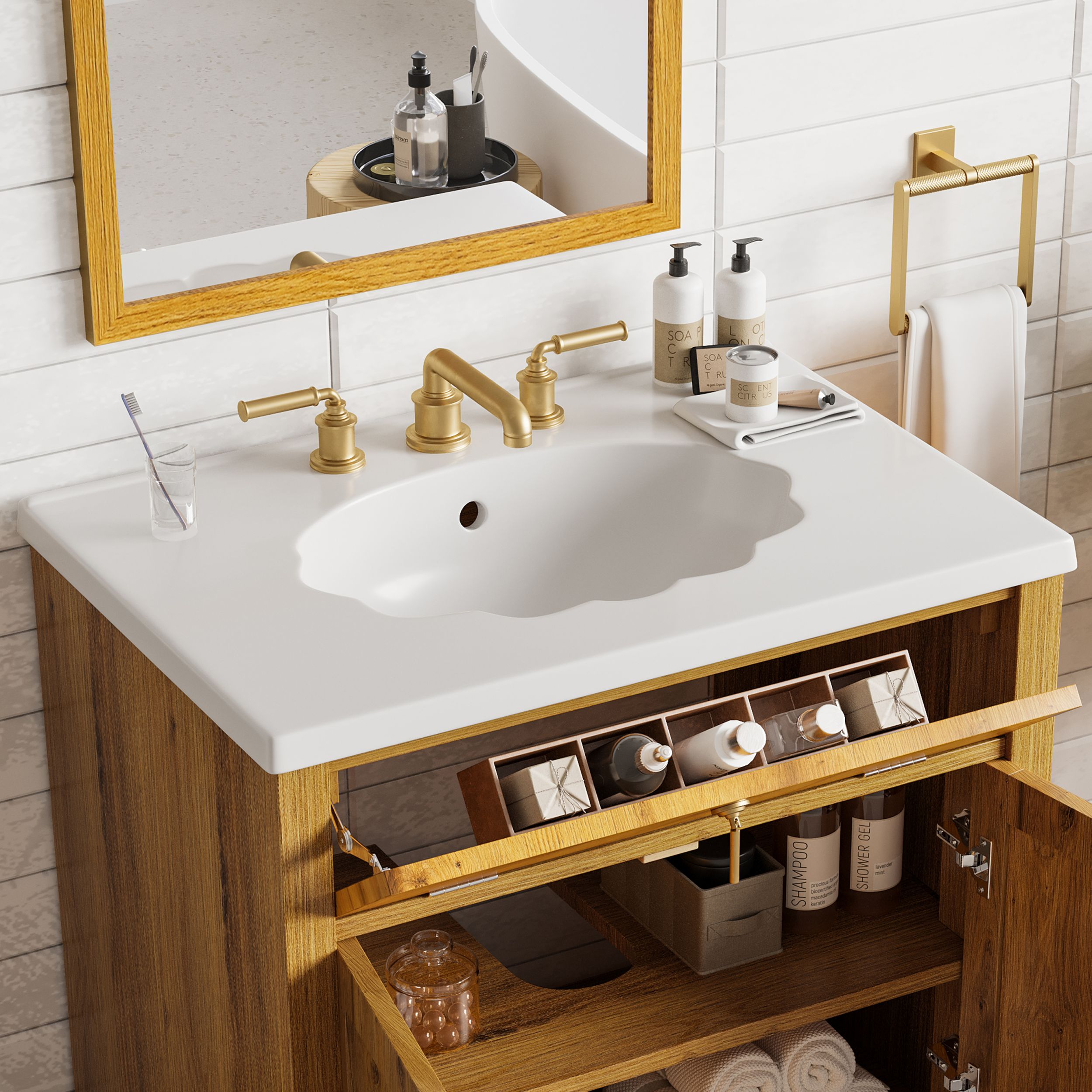 WELLFOR GIBEMR8436S Bath-Vanity-Combo - View #8