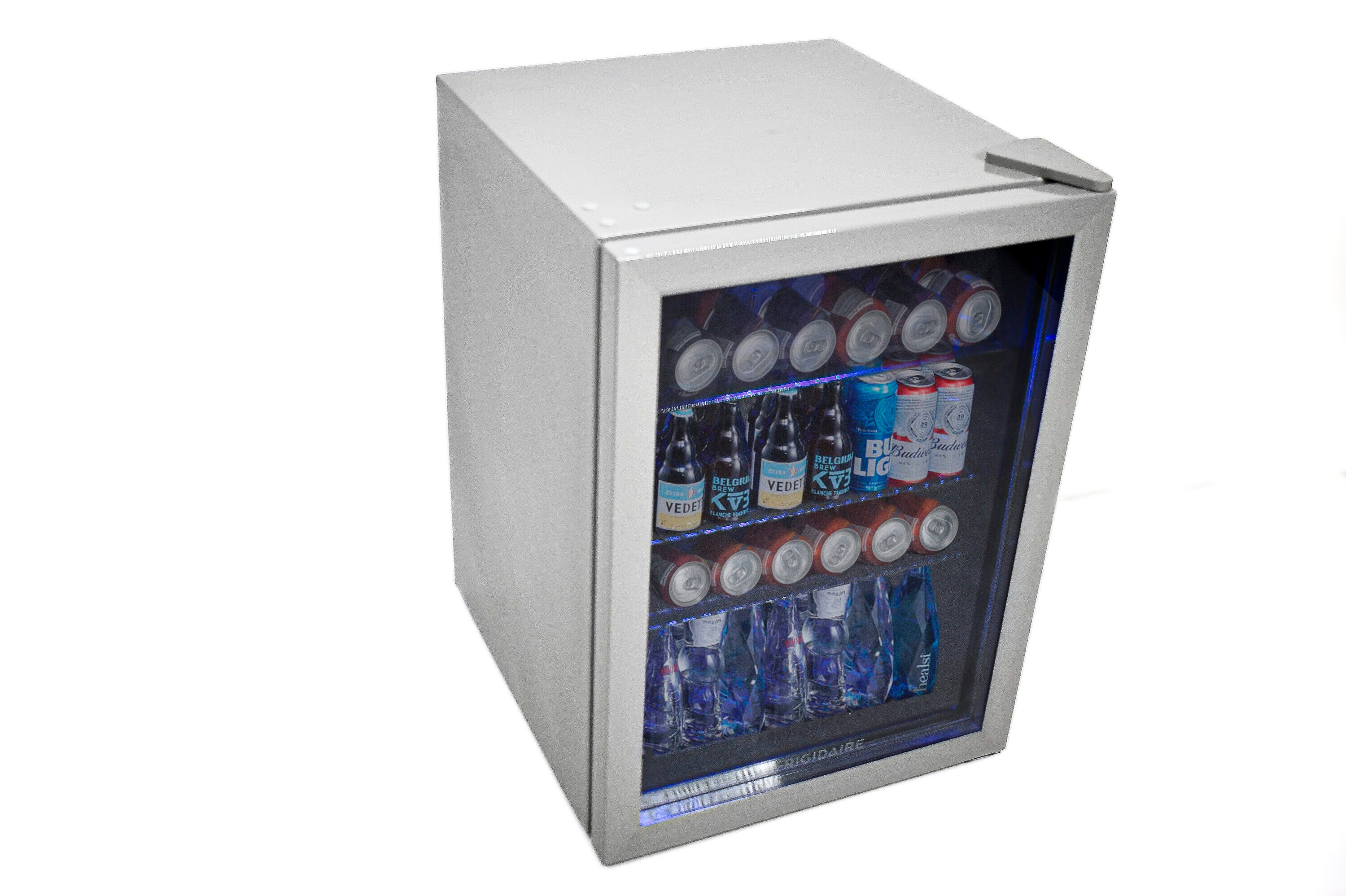 FRIGIDAIRE Beverage Refrigerator, Compact Mini Fridge with Digital Temperature Control, Fits 88 Cans