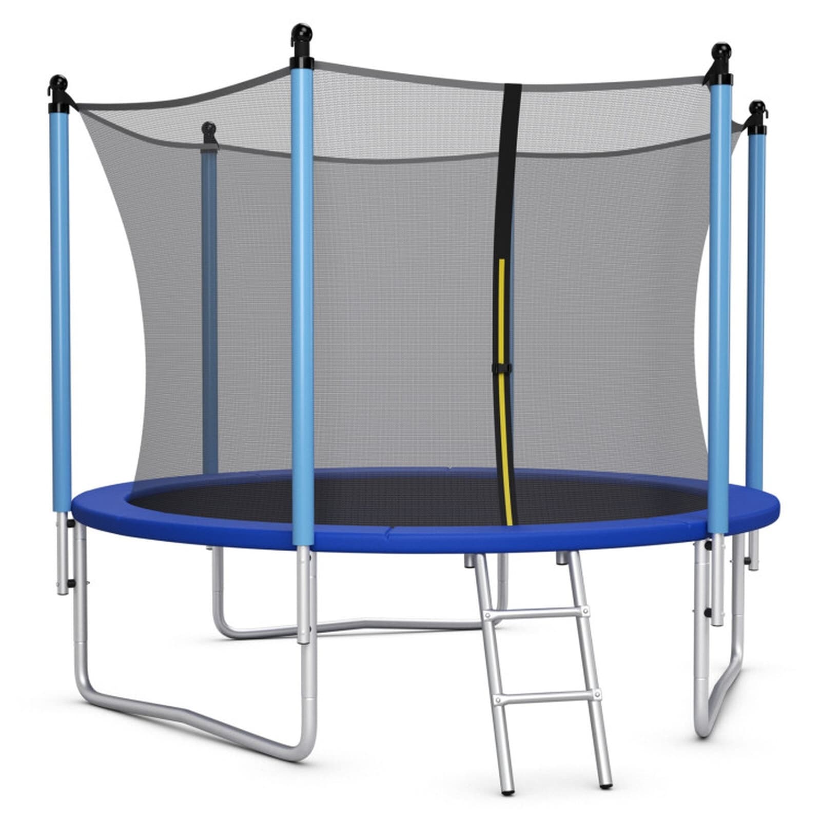 SUGIFT 14-ft Recreational Bounce Trampoline with Safety Net and Ladder 331-lb Capacity Ages 6+ Heavy-Duty Backyard Jumping Trampoline ASTM EN71 Certified