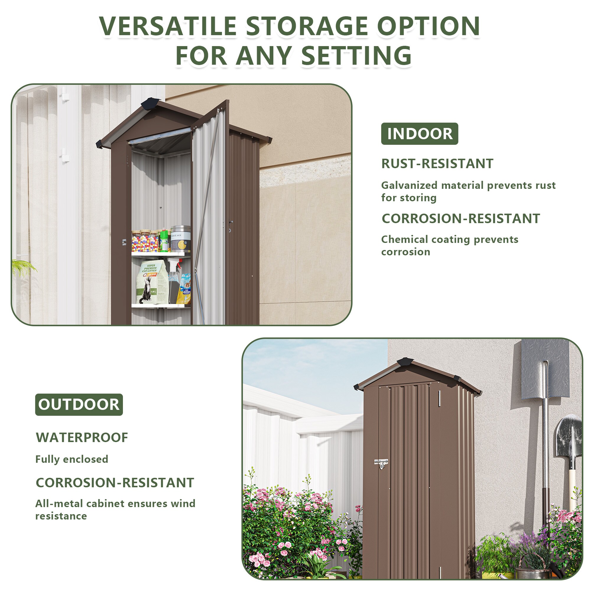 WELLFOR OUZ68749WH-RE Metal-Storage-Buildings-Sheds - View #5