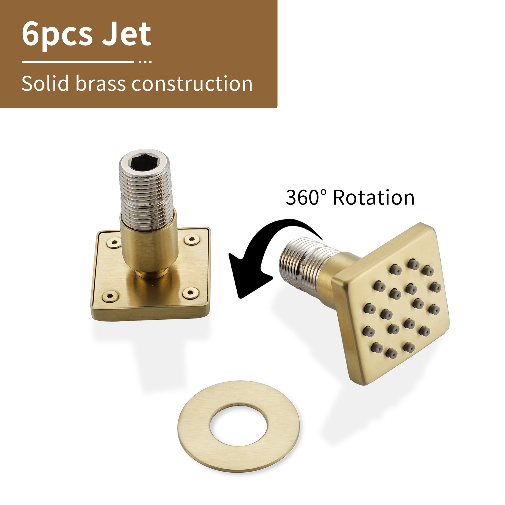 WELLFOR NP93108BG Showerhead-Bar-Panels - View #5