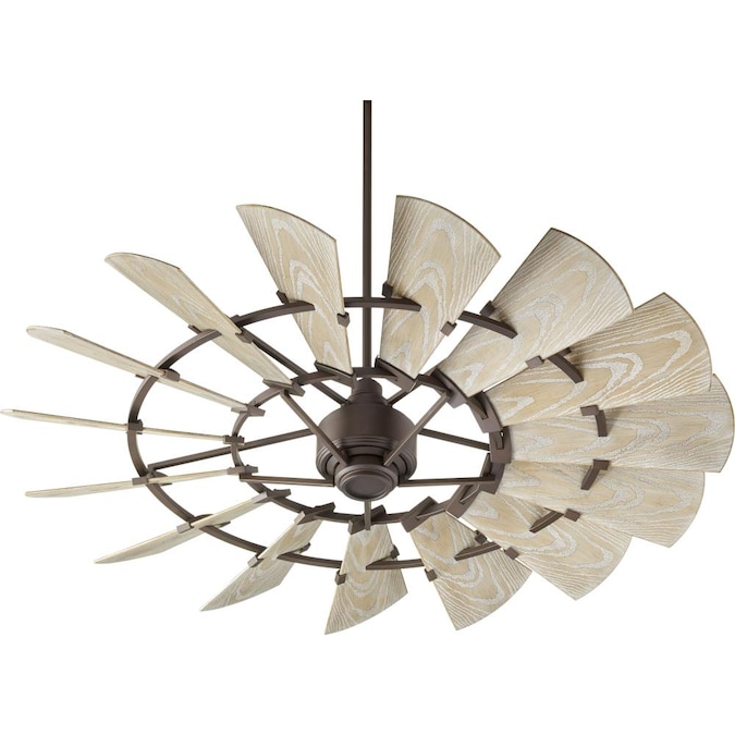 Quorum International 60 In Oiled Bronze, Windmill Ceiling Fan With Light