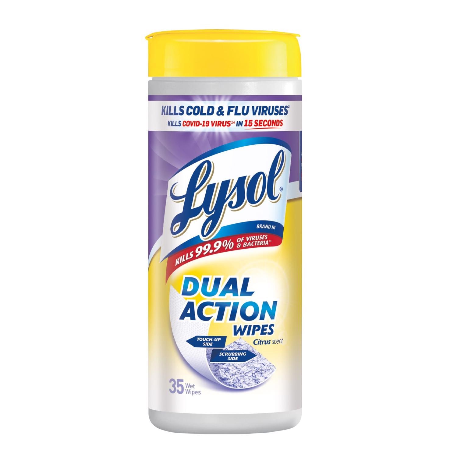 LYSOL - Dual Action Citrus Scent Antibacterial Disinfectant 35 ct 1 pk
