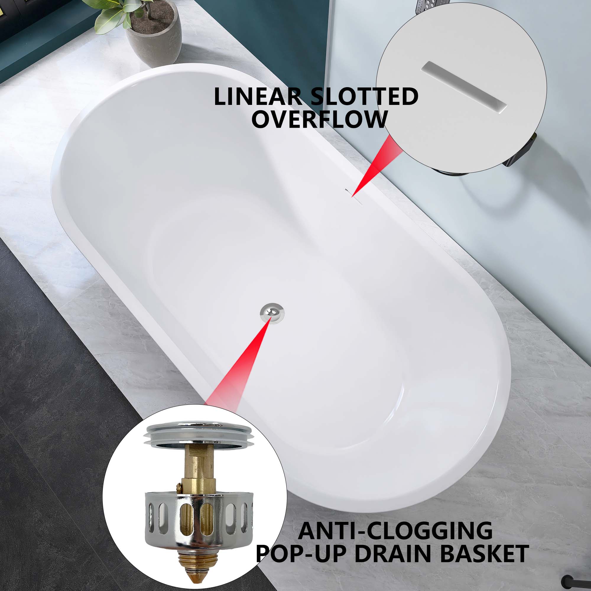 WELLFOR GTLSTTCGRWH bathtubs - View #3