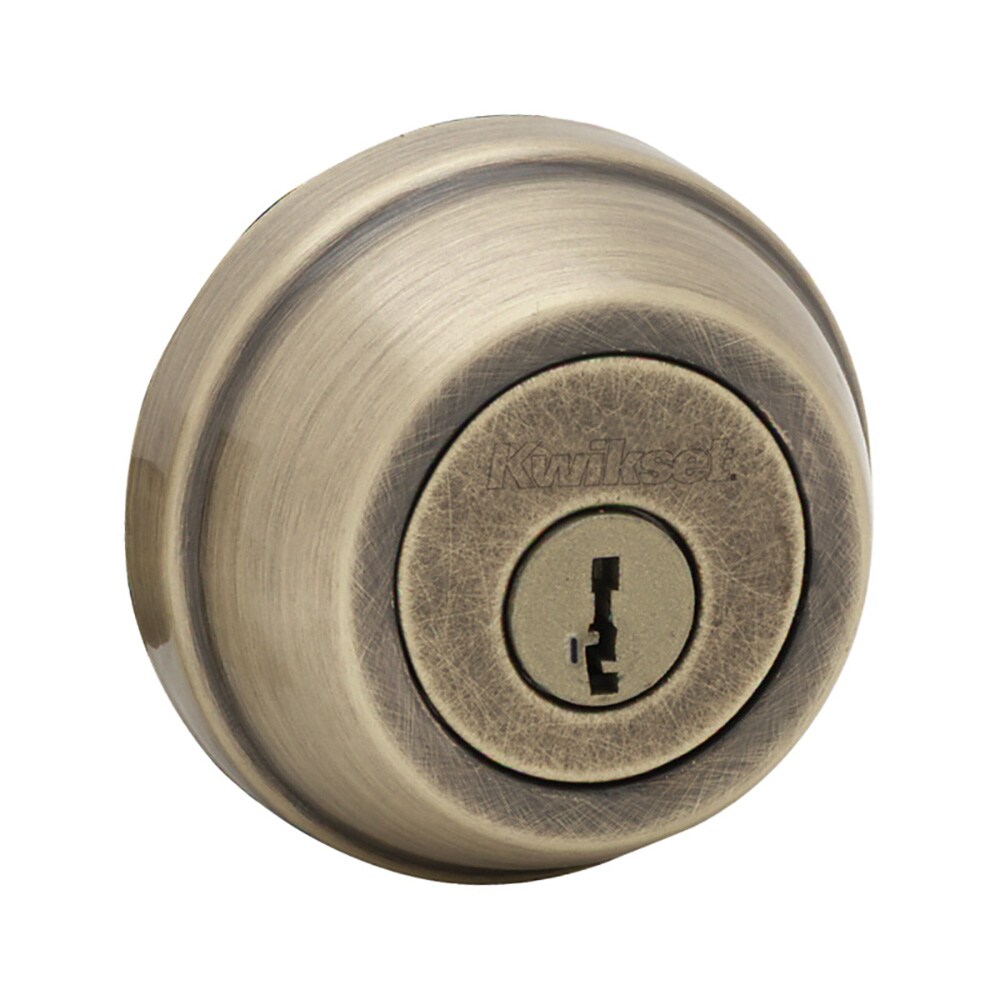 Kwikset Signature 780 Antique Brass With Smartkey Single Cylinder Deadbolt At 0512