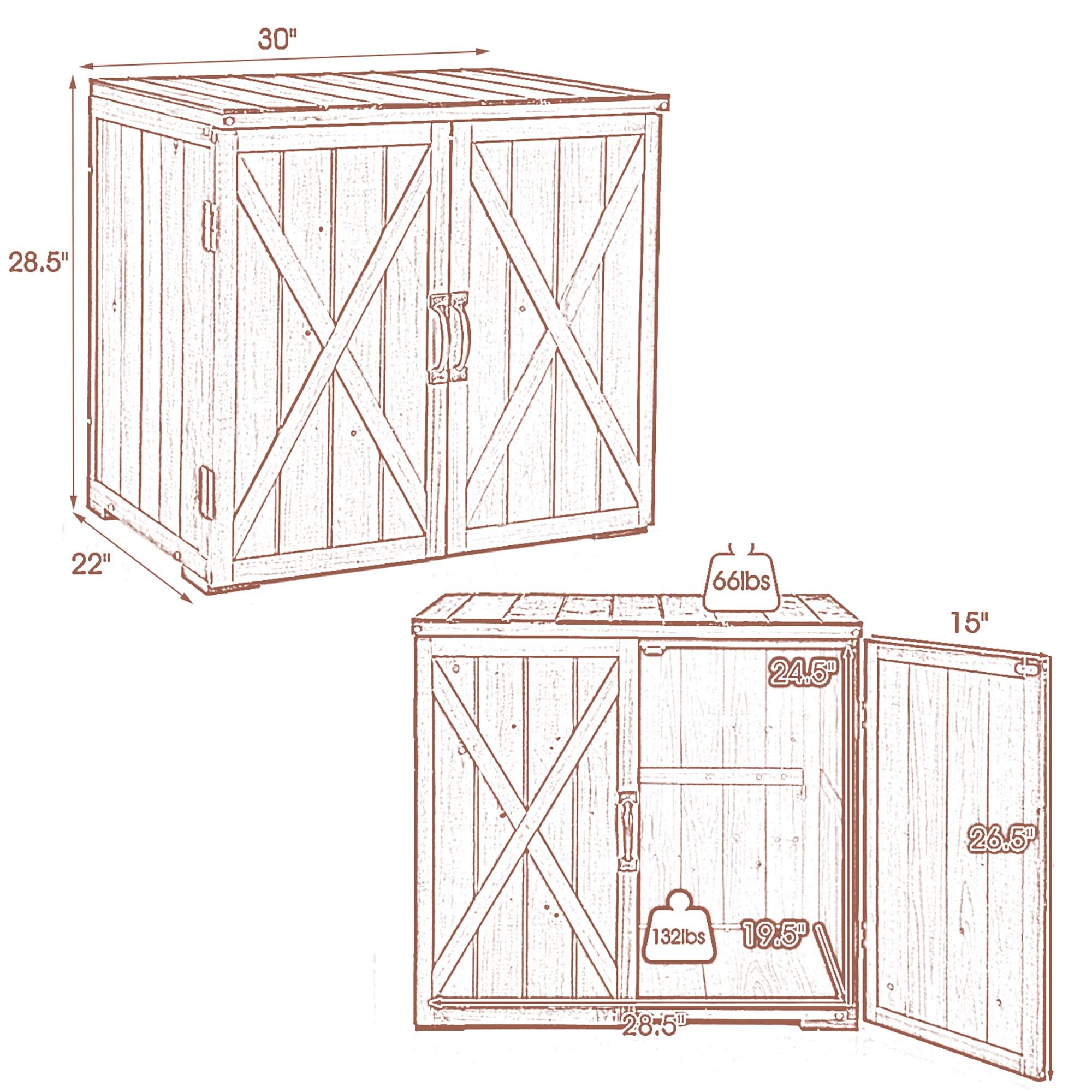 Forclover FLHY-774CF Small-Outdoor-Storage - View #2