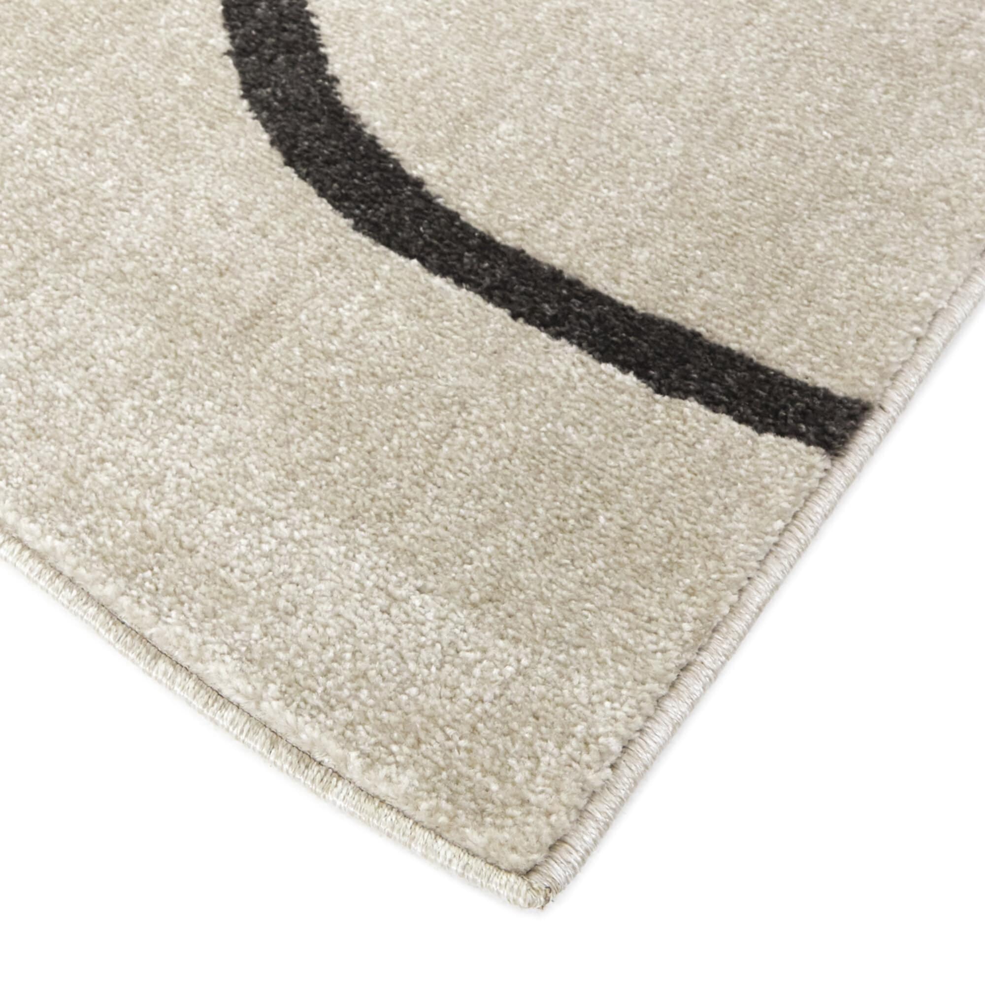 Yellow and Beige Abstract Rectangular Area Rug 5'3" x 7'