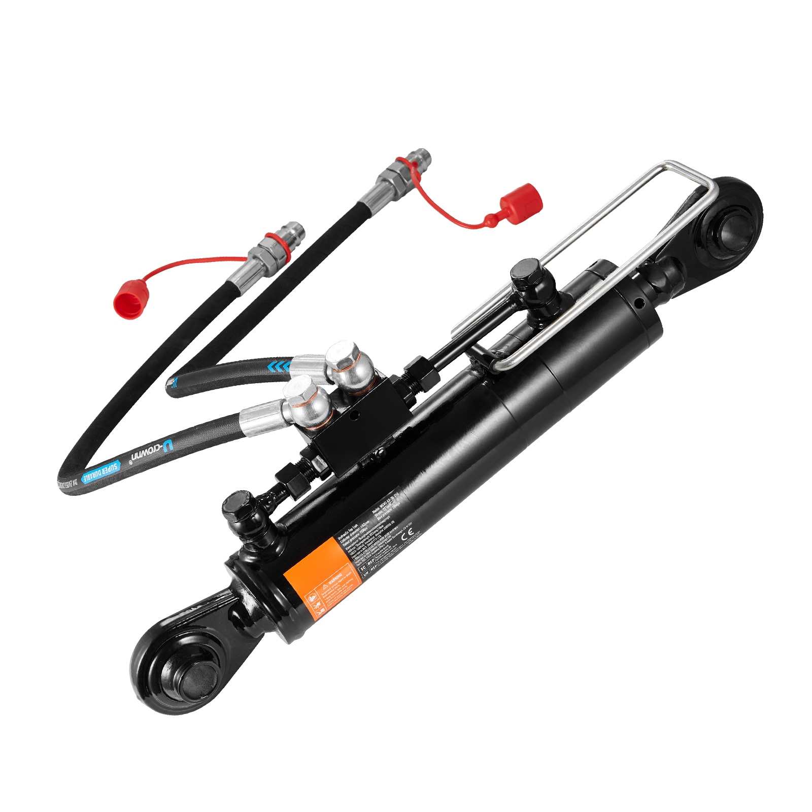 VEVOR SCDLGYYGL85104601V0 Hydraulic Top Link Cat. 2-2（8-5/16 in  19-11/16 to 28 in)  Hydraulic Cylinder with 2 Hoses and G3/8in Check Valve