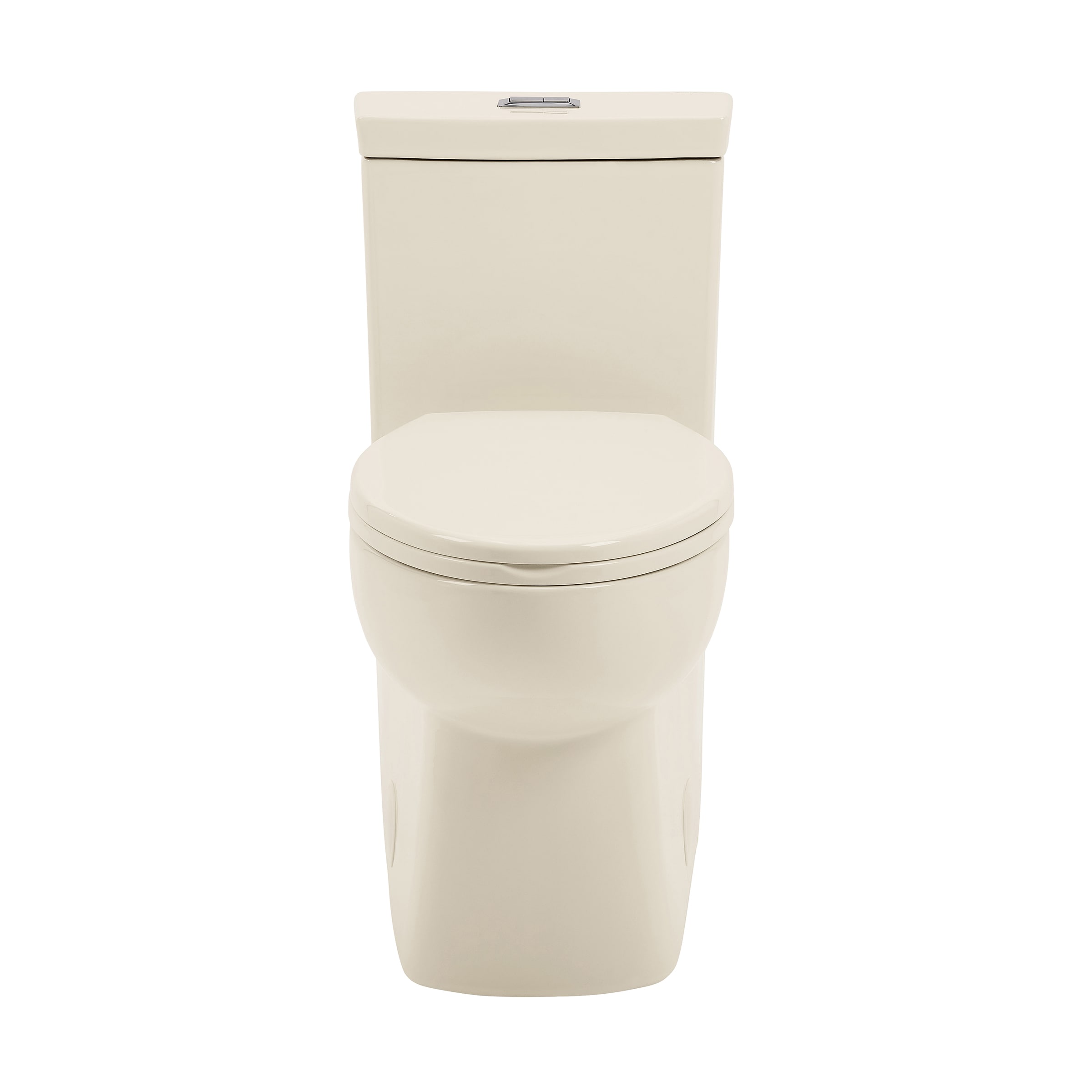 Bisque Elongated Dual Flush One-Piece Toilet