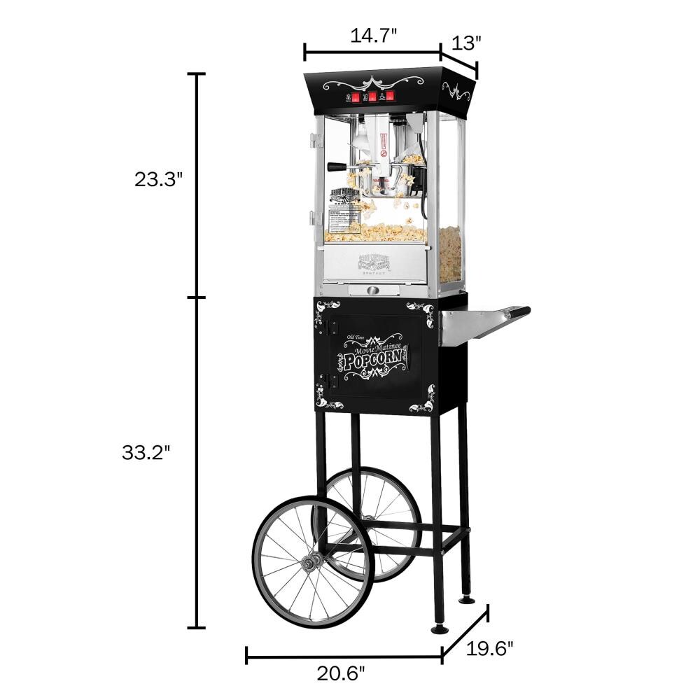 Great Northern Popcorn 1 Cups Oil Popcorn Machine, White, Tabletop