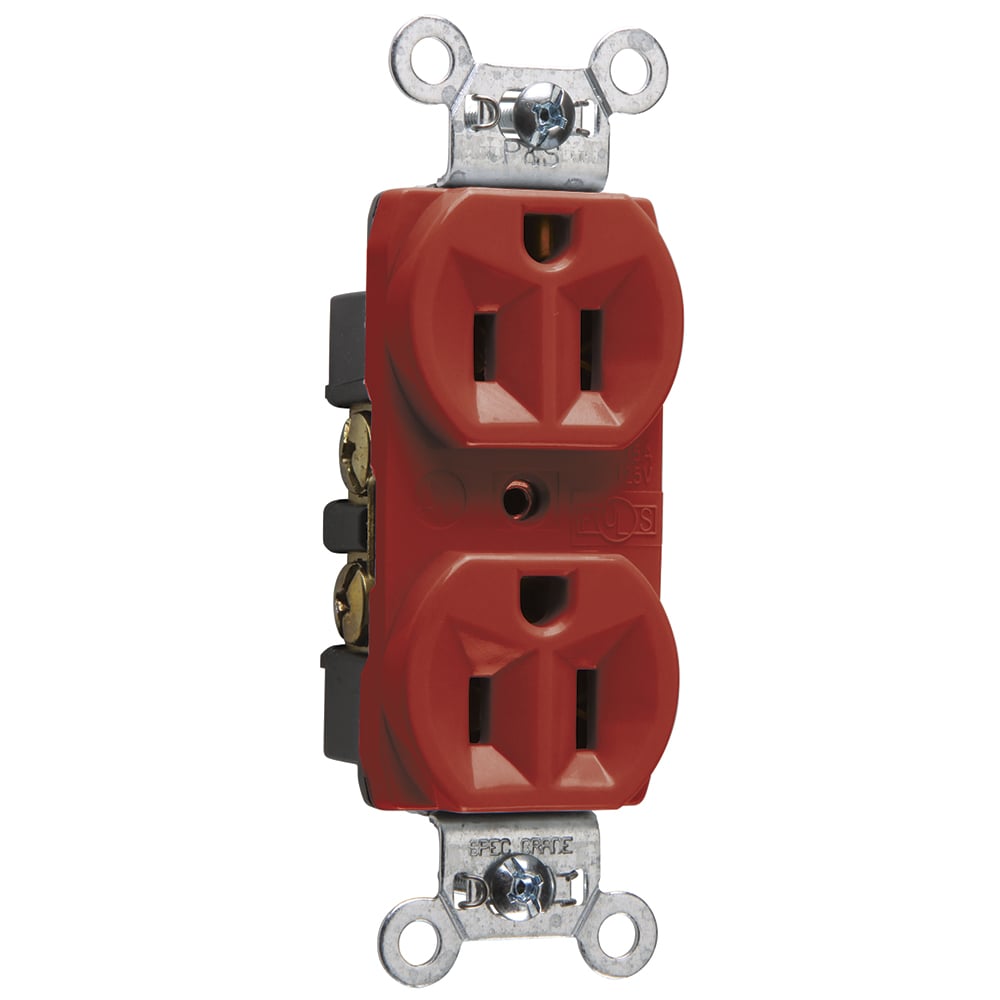 Legrand Pass And Seymour 15-Amp 125-volt Commercial Duplex Outlet, Red ...