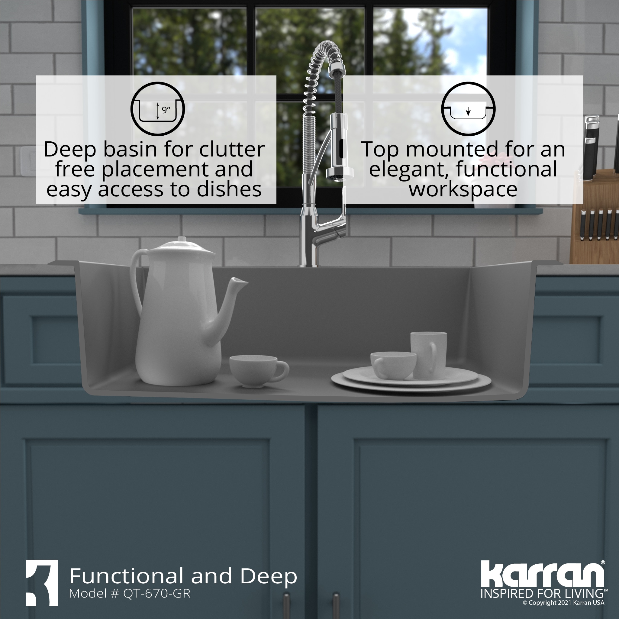 Karran QT-670-GR Kitchen-Sinks - View #9