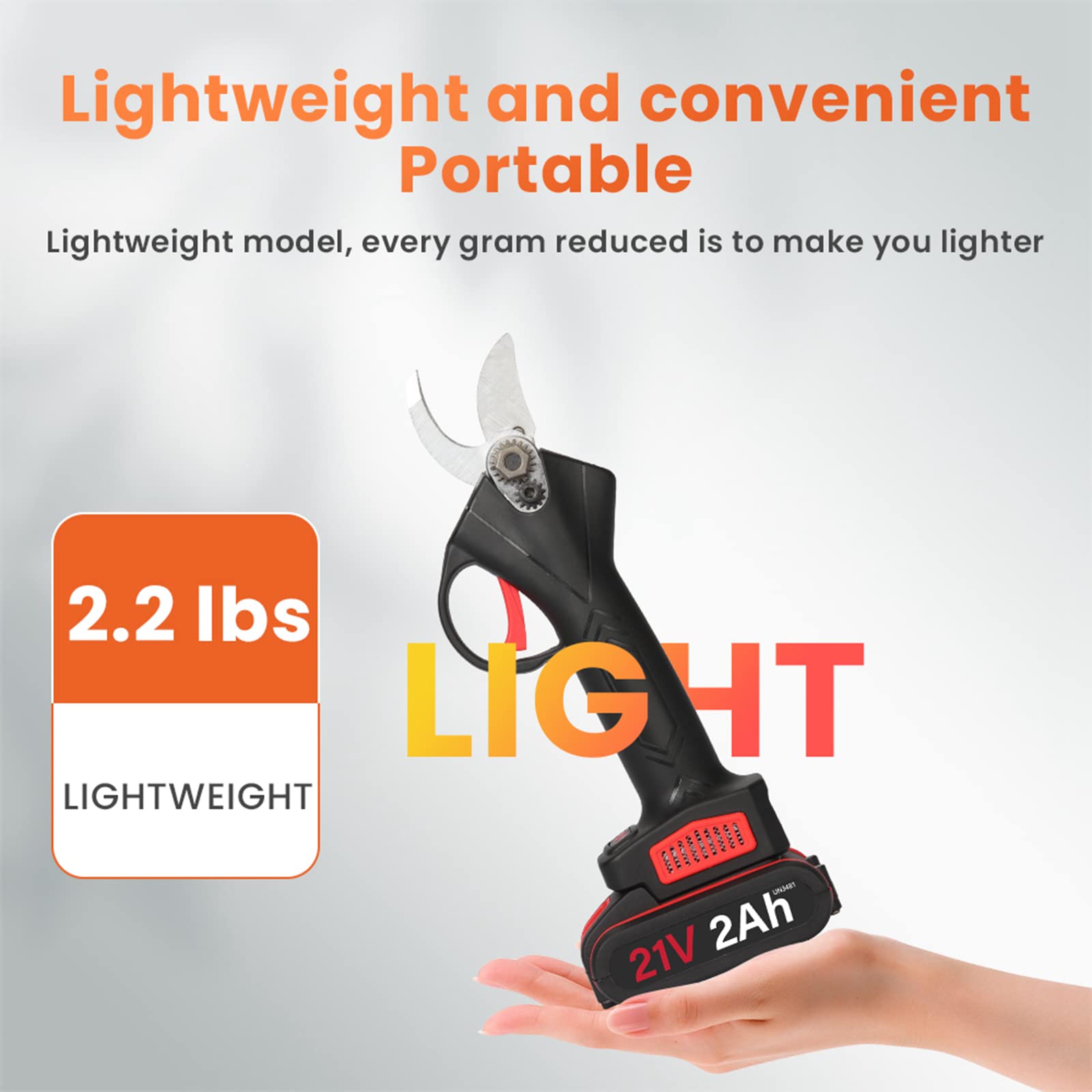 Phewnyzo Electric Pruning Shears Cordless Tree Branch Pruner 1 Point 2 ...
