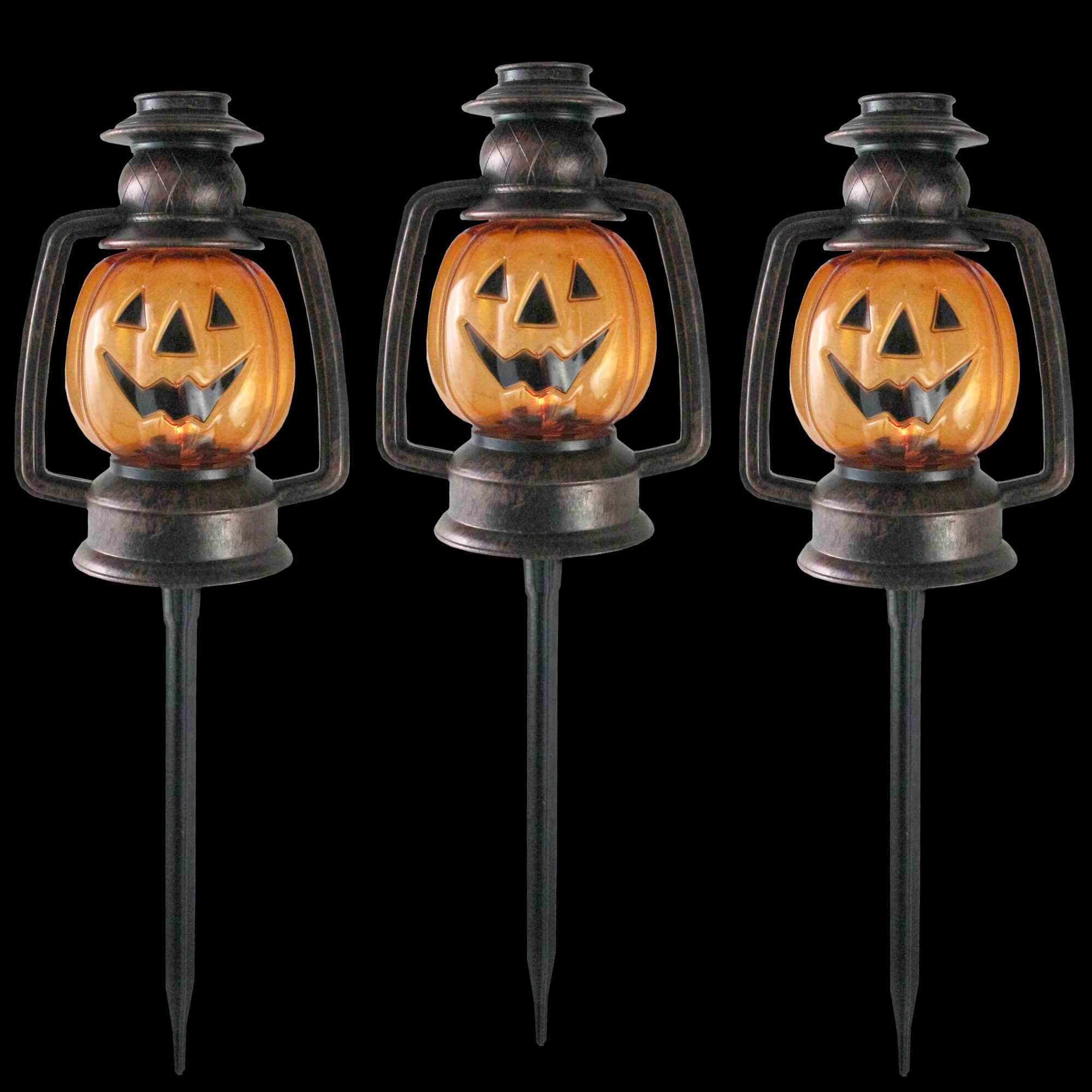 Northlight 16.5-in Lighted Jack-o-lantern Craft Pumpkin (3-Pack ...