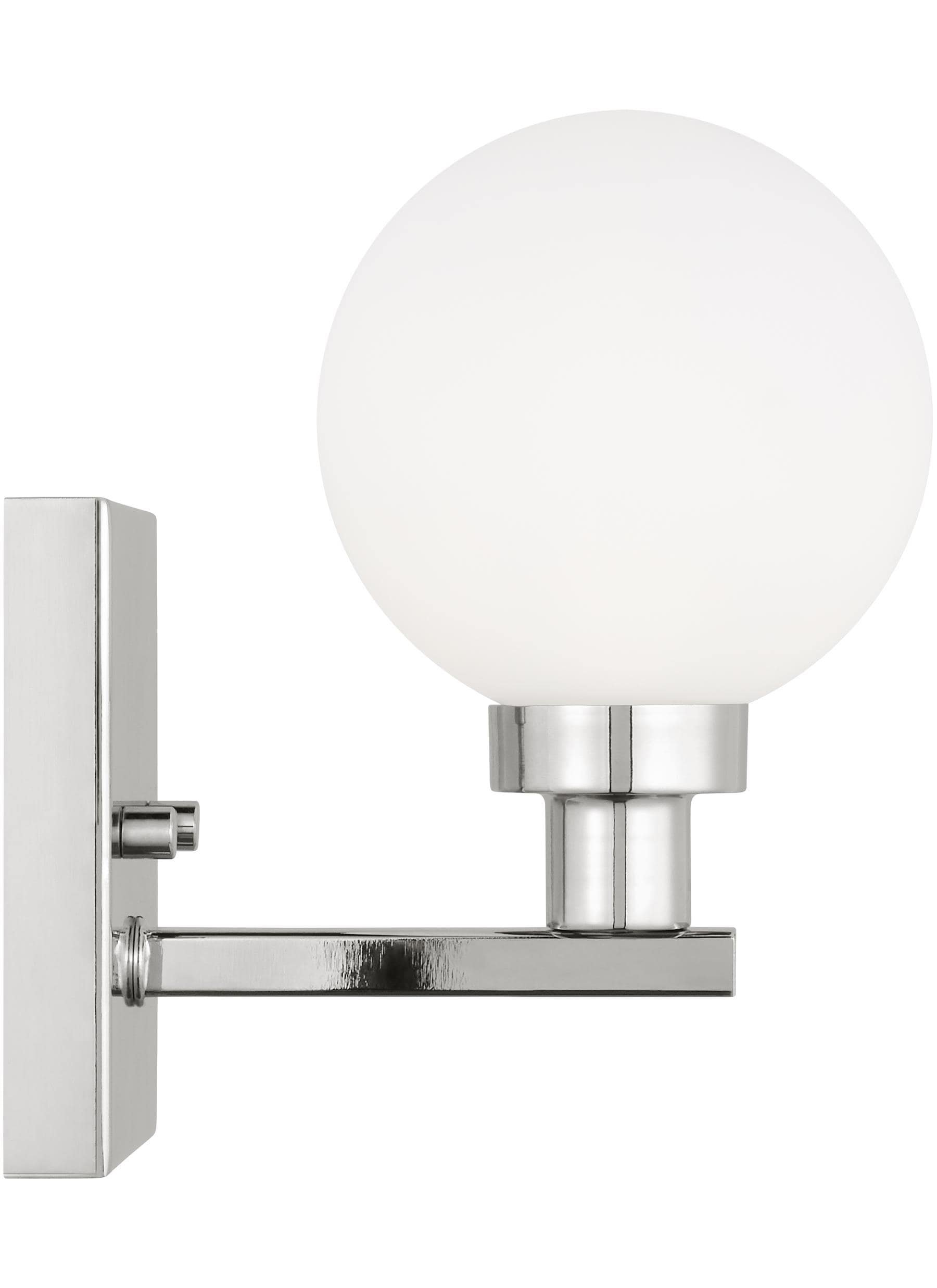 Clybourn Chrome Milk Glass Dimmable Wall Sconce